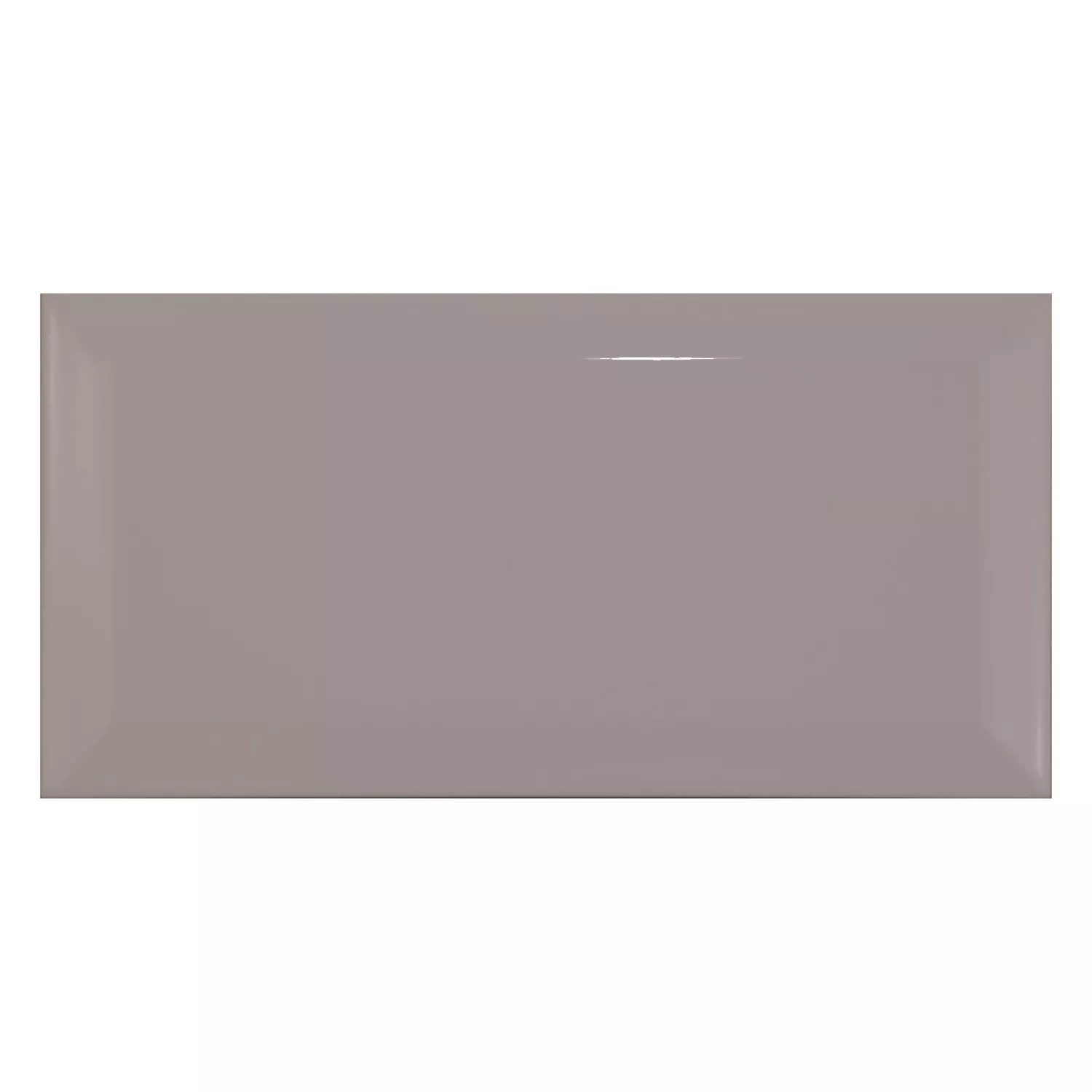 Metrofliese Grau Glänzend 10x20 cm Facette Jasper Plata