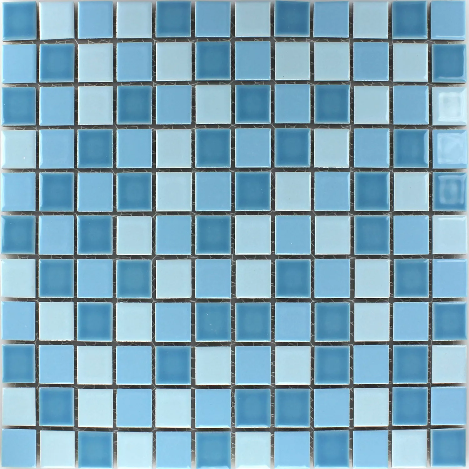 Mosaikfliesen Keramik Bodaway Blau Mix 25x25x5mm
