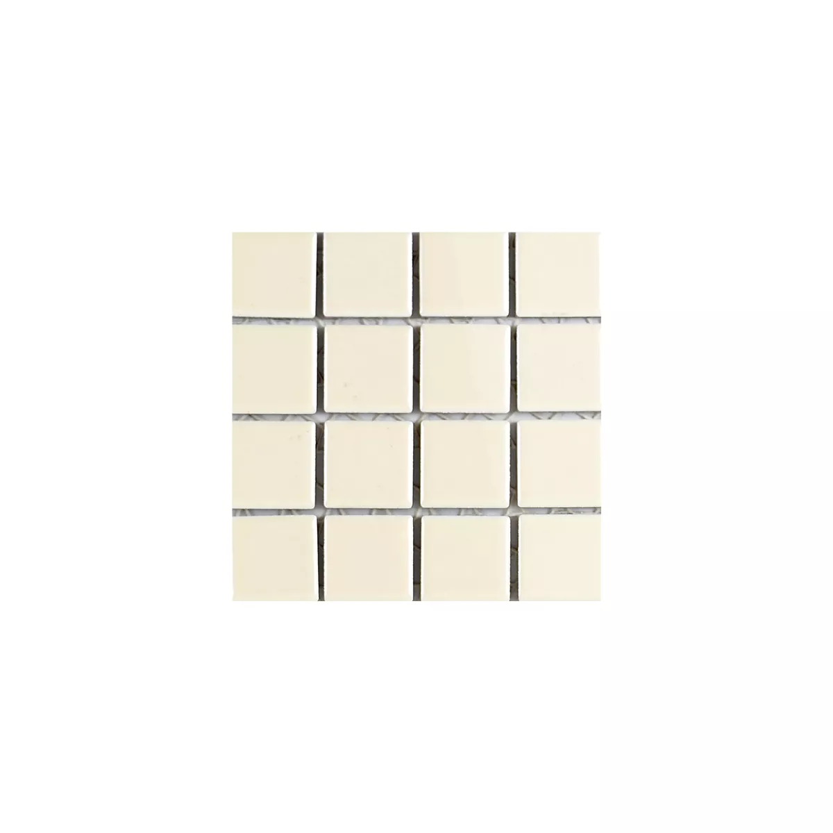 Muster von Keramik Mosaikfliesen Adrian Beige Glänzend Quadrat 23