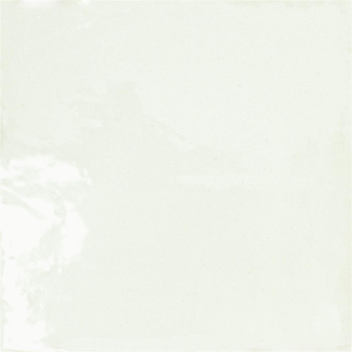 Wandfliesen Tamaris Eloy Glänzend Gewellt Weiß 13x13cm