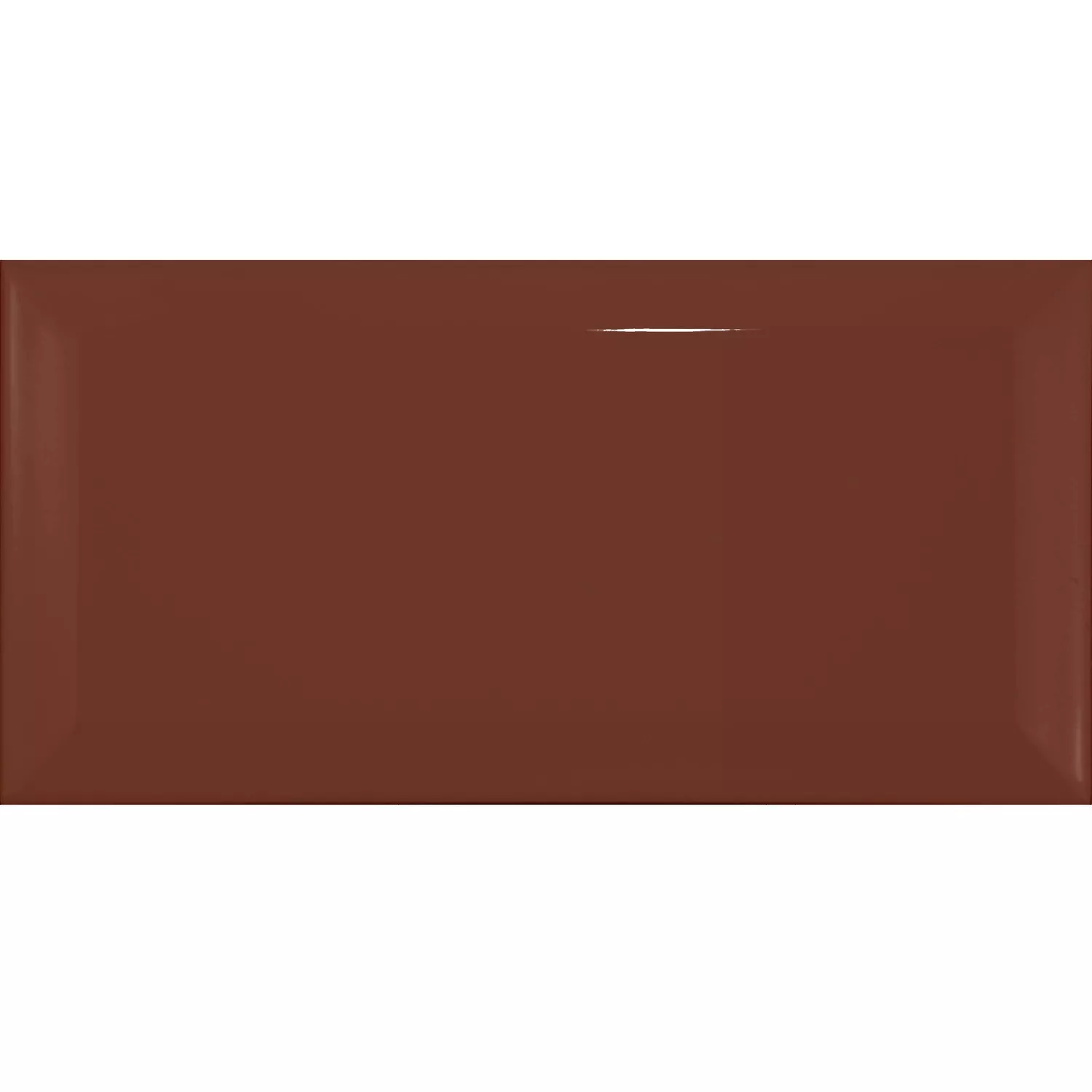 Metrofliese Braun Glänzend 7,5x15 cm Facette Pitcox Marron