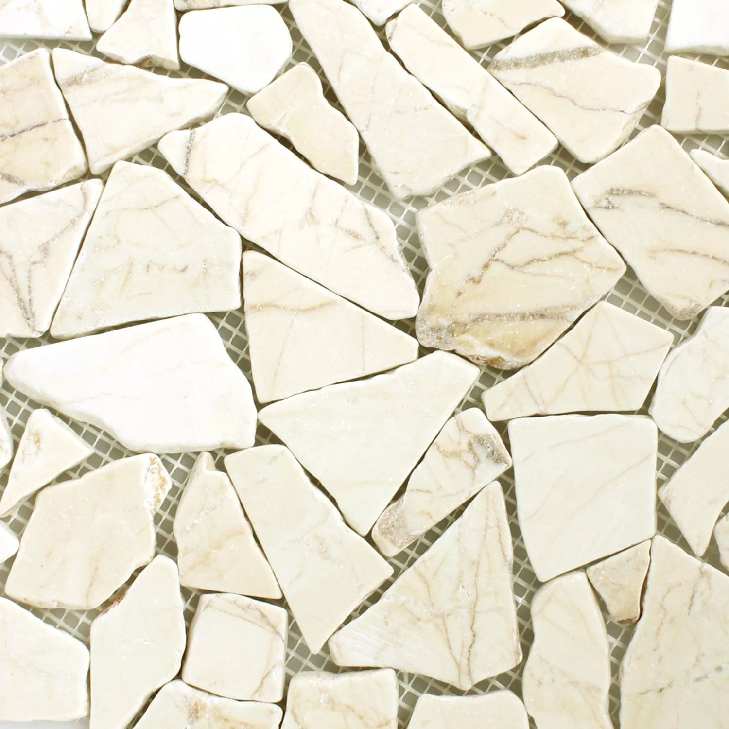 Muster von Marmor Bruch Mosaikfliesen Golden Cream Poliert