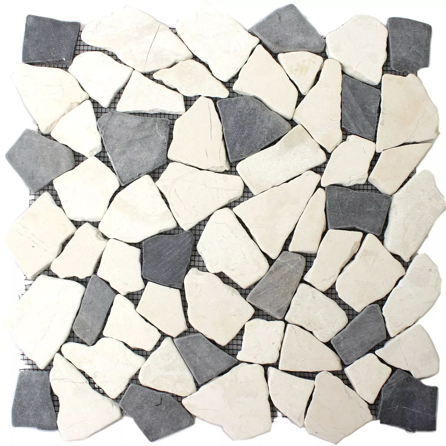 Mosaikfliesen Marmor Bruch Biancone Java