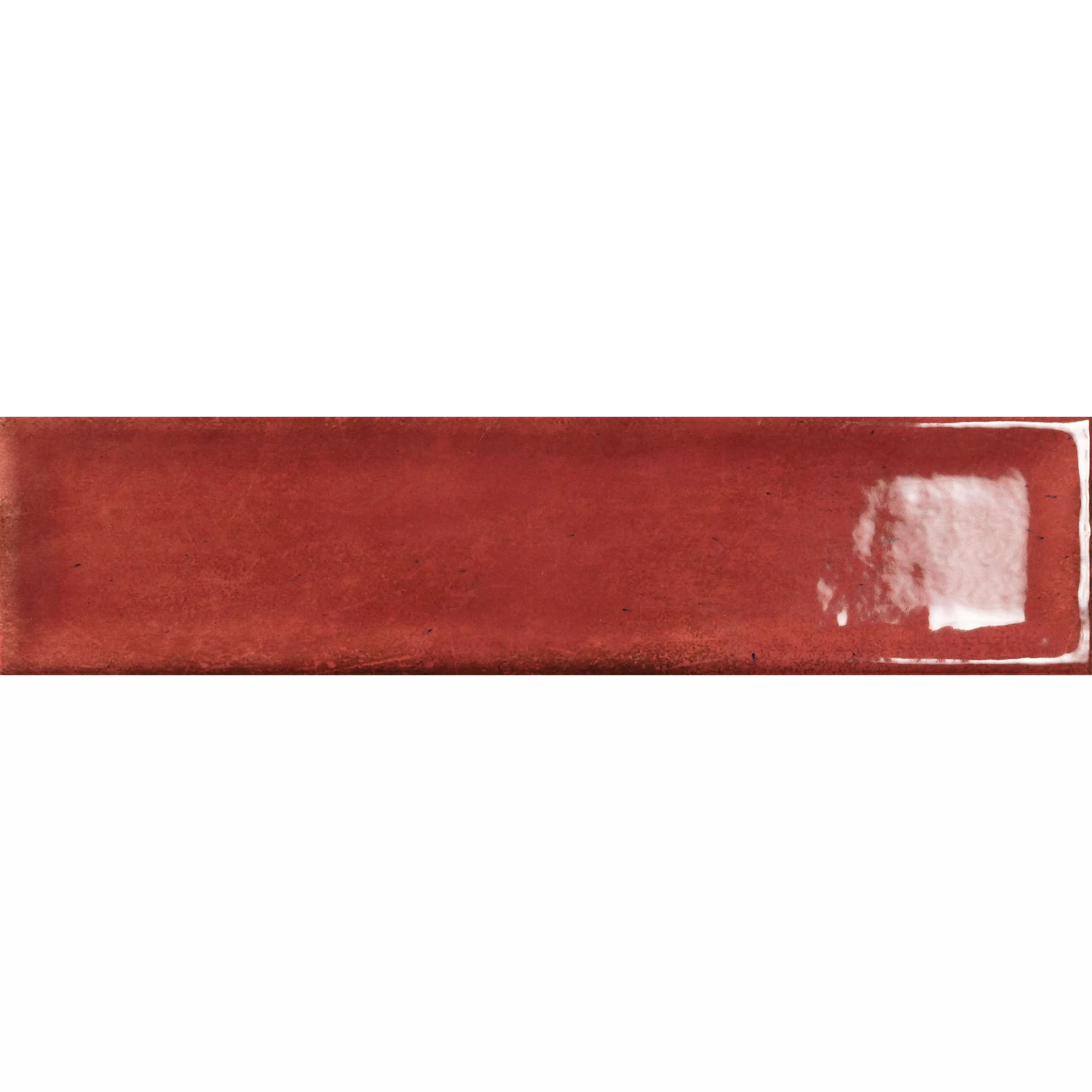 Wandfliesen Pascal Glänzend Innen Facette Rot 7,5x30cm