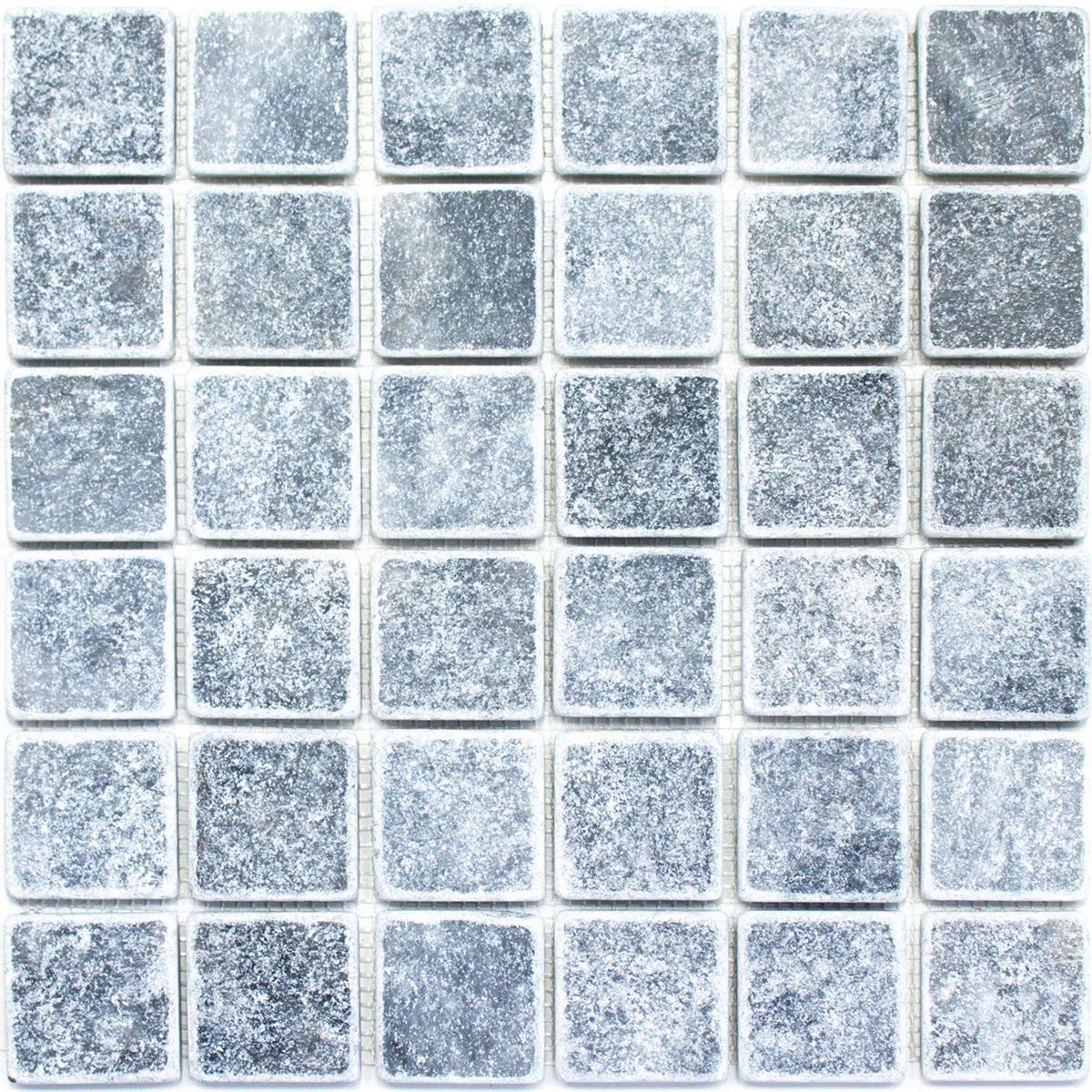 Muster von Mosaikfliesen Marmor Bardiglio 48
