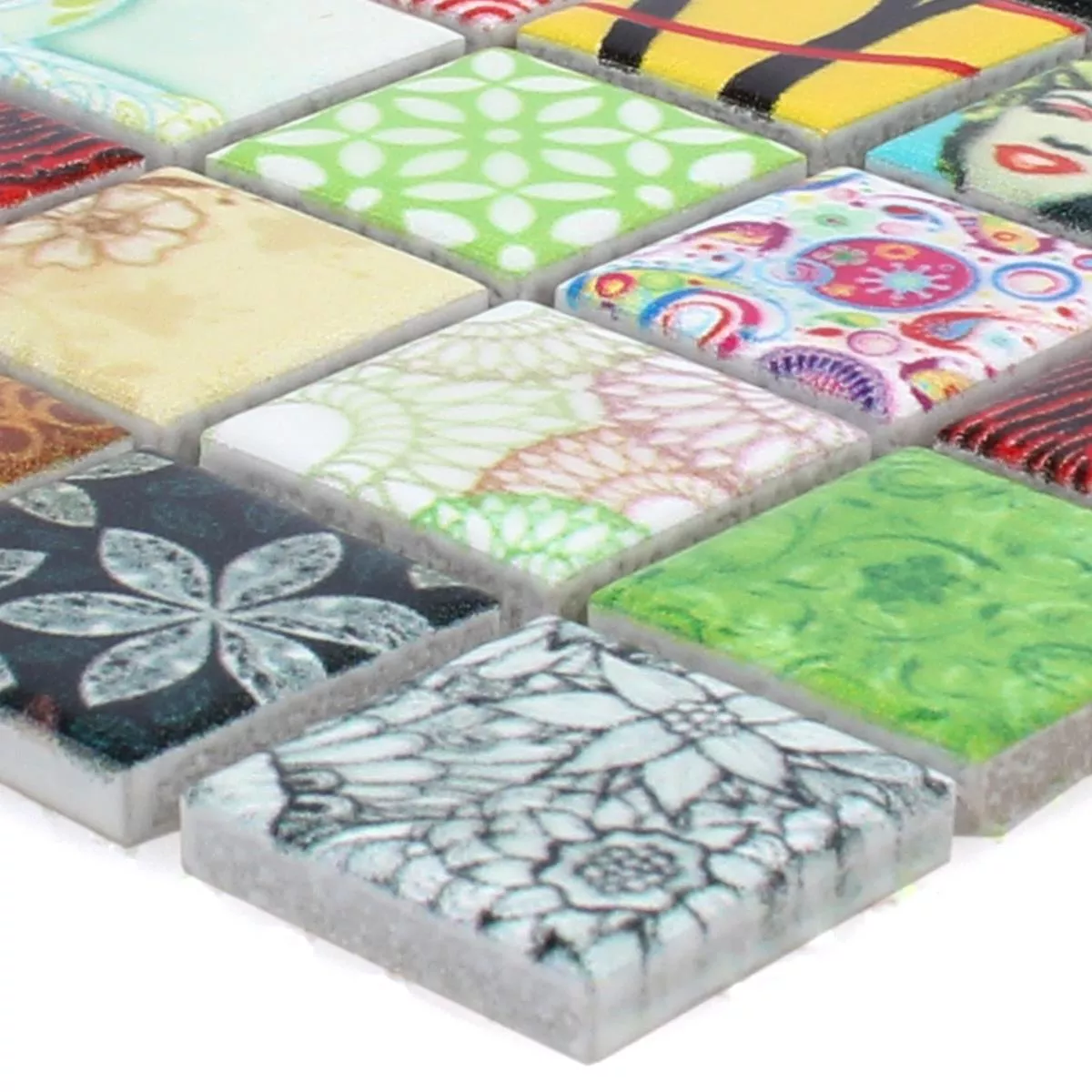 Muster von Mosaikfliesen Keramik Dia Bunt