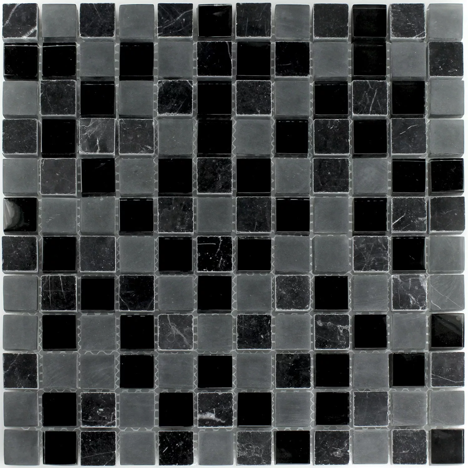 Mosaikfliesen Glas Marmor Zambia 23x23x8mm