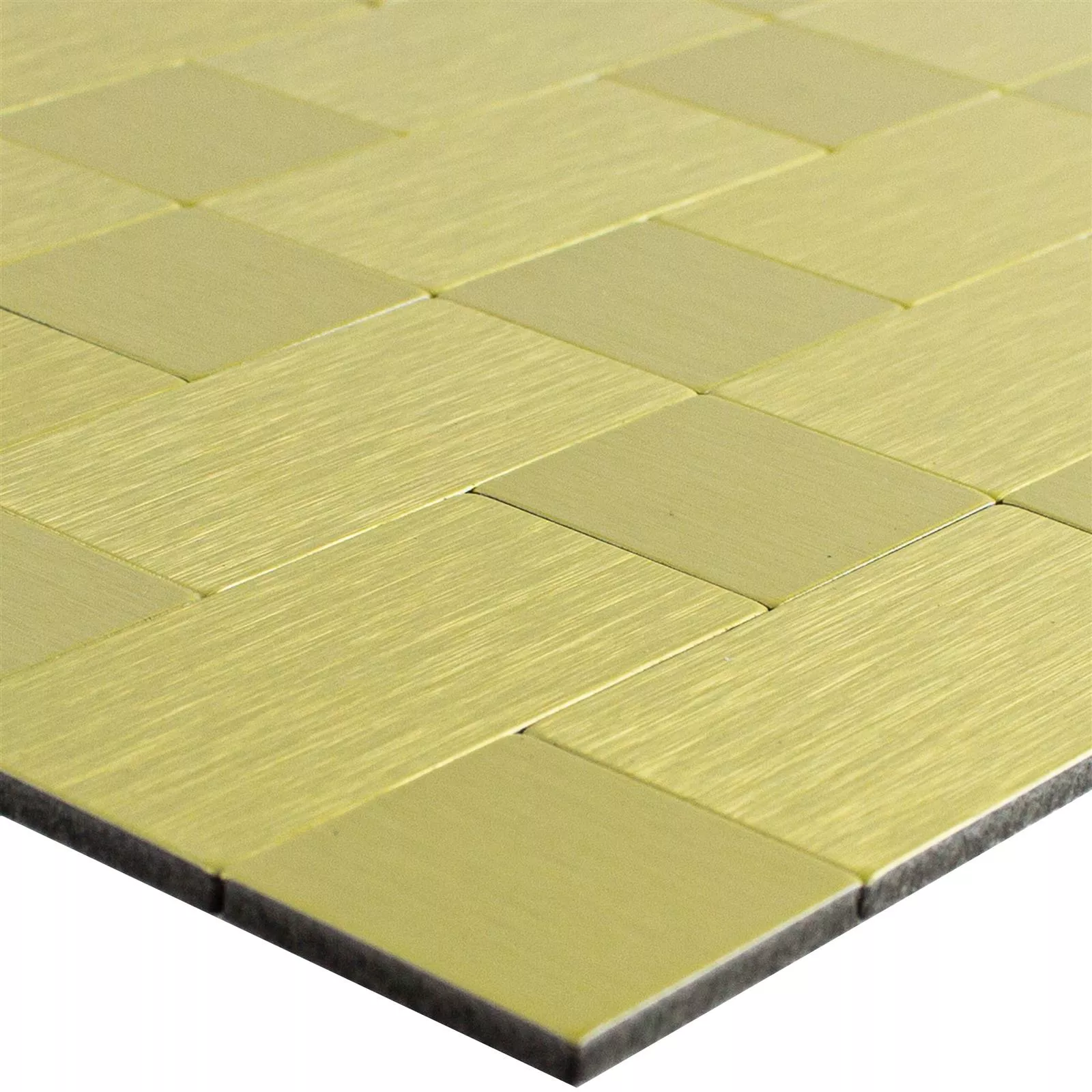 Muster von Mosaikfliesen Metall Selbstklebend Vryburg Gold Kombi