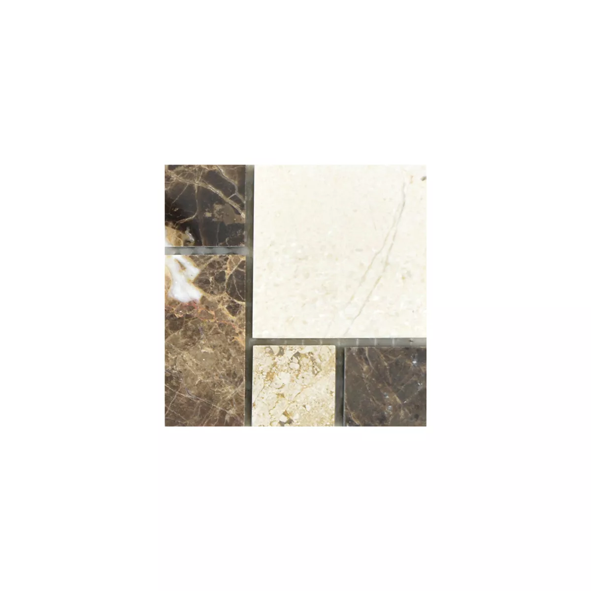 Muster von Marmor Naturstein Mosaik Fliesen Cordoba Braun Beige