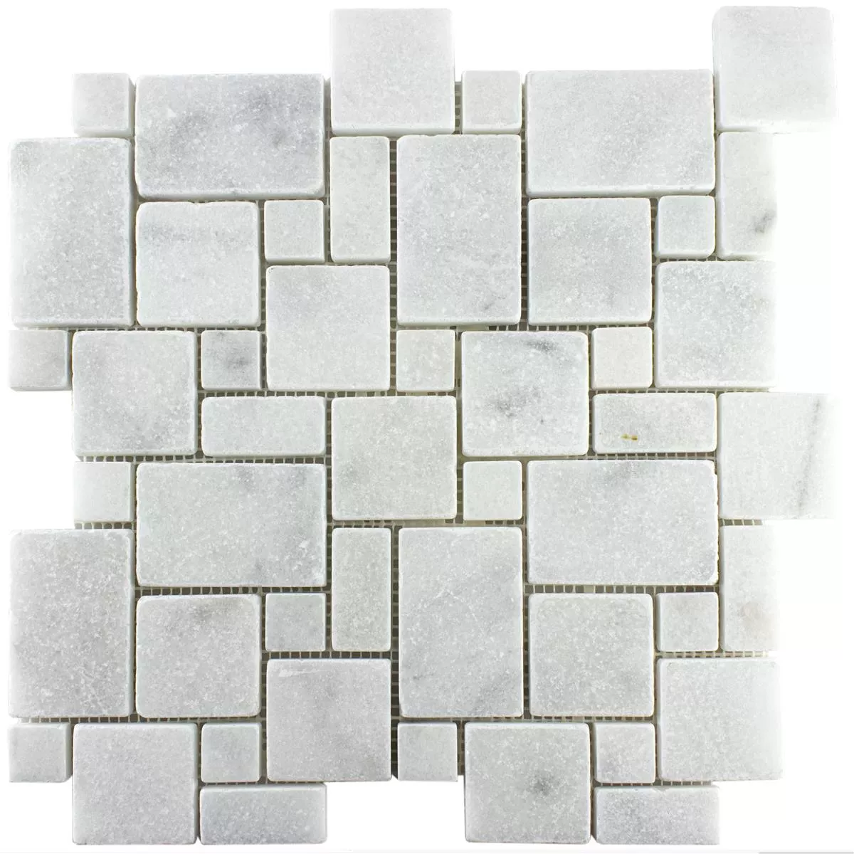 Naturstein Marmor Mosaikfliesen Kilkenny Weiß