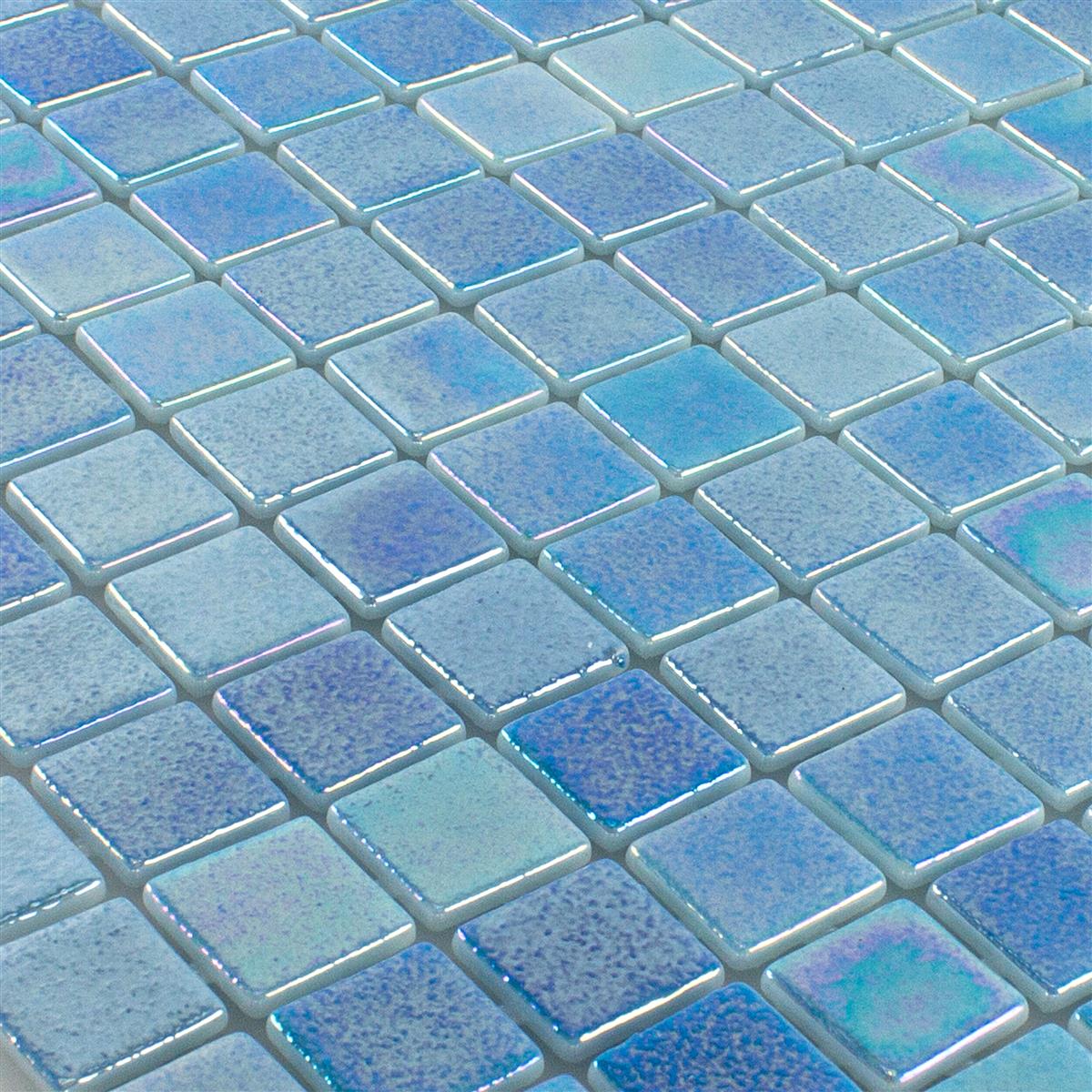 Glas Schwimmbad Pool Mosaik McNeal Hellblau 25