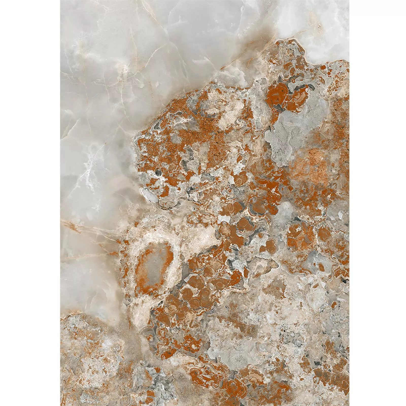 Bodenfliese Naftalin Poliert Braun Weiß 60x120cm