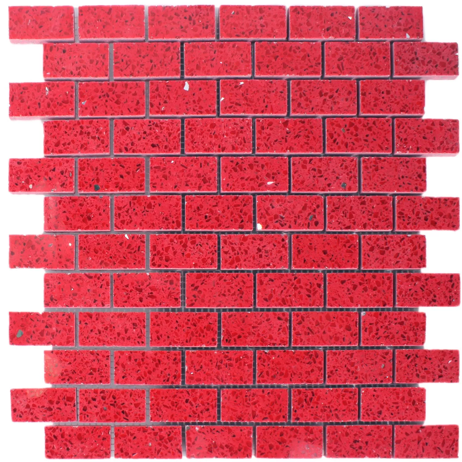 Muster von Mosaikfliesen Kunstharz Quarz Rot