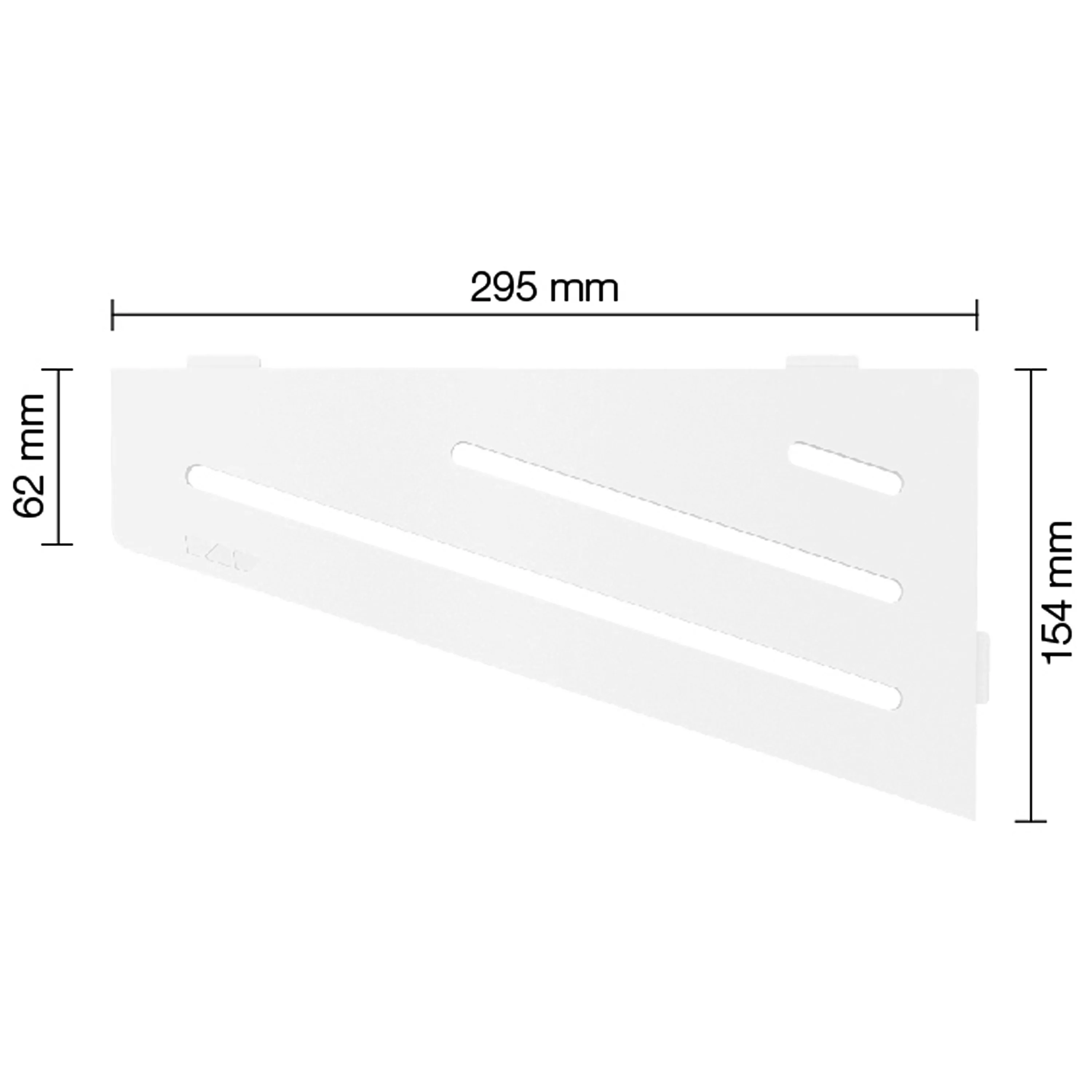 Wandablage Duschablage Schlüter 4eck 15,4x29,5cm Wave Weiß