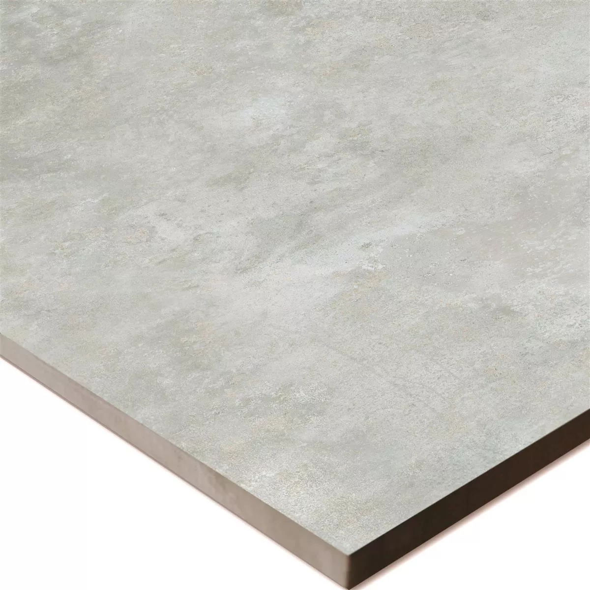 Muster Bodenfliese Illusion Metalloptik Lappato Grau 60x60cm