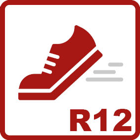 Rutschhemmung R12 Neigungswinkel 27-35° Hoher Haftreibewert, ideal für Bereiche wie Kühlräume, Feuerwehrhäuser oder Abwasserbehandlungsanlagen.