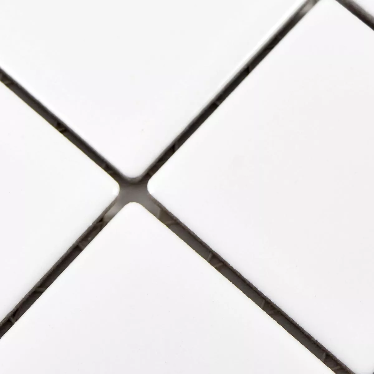 Muster von Keramik Mosaikfliesen Adrian Weiß Matt Quadrat 48