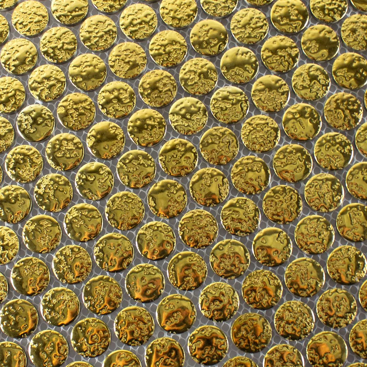 Keramik Knopf Effekt Mosaik Fliesen Meneksche Gold
