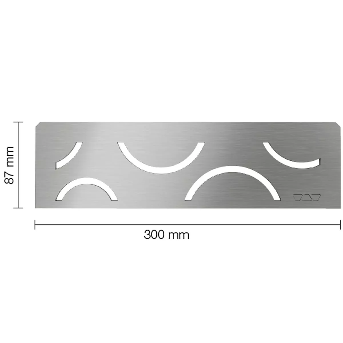 Nischen Wandablage Schlüter Rechteck 30x8,7cm Curve Silber