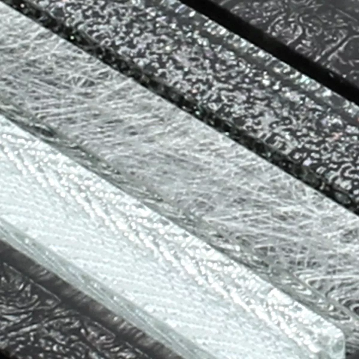 Muster von Glasmosaik Fliesen Kairo Silber Glitzer