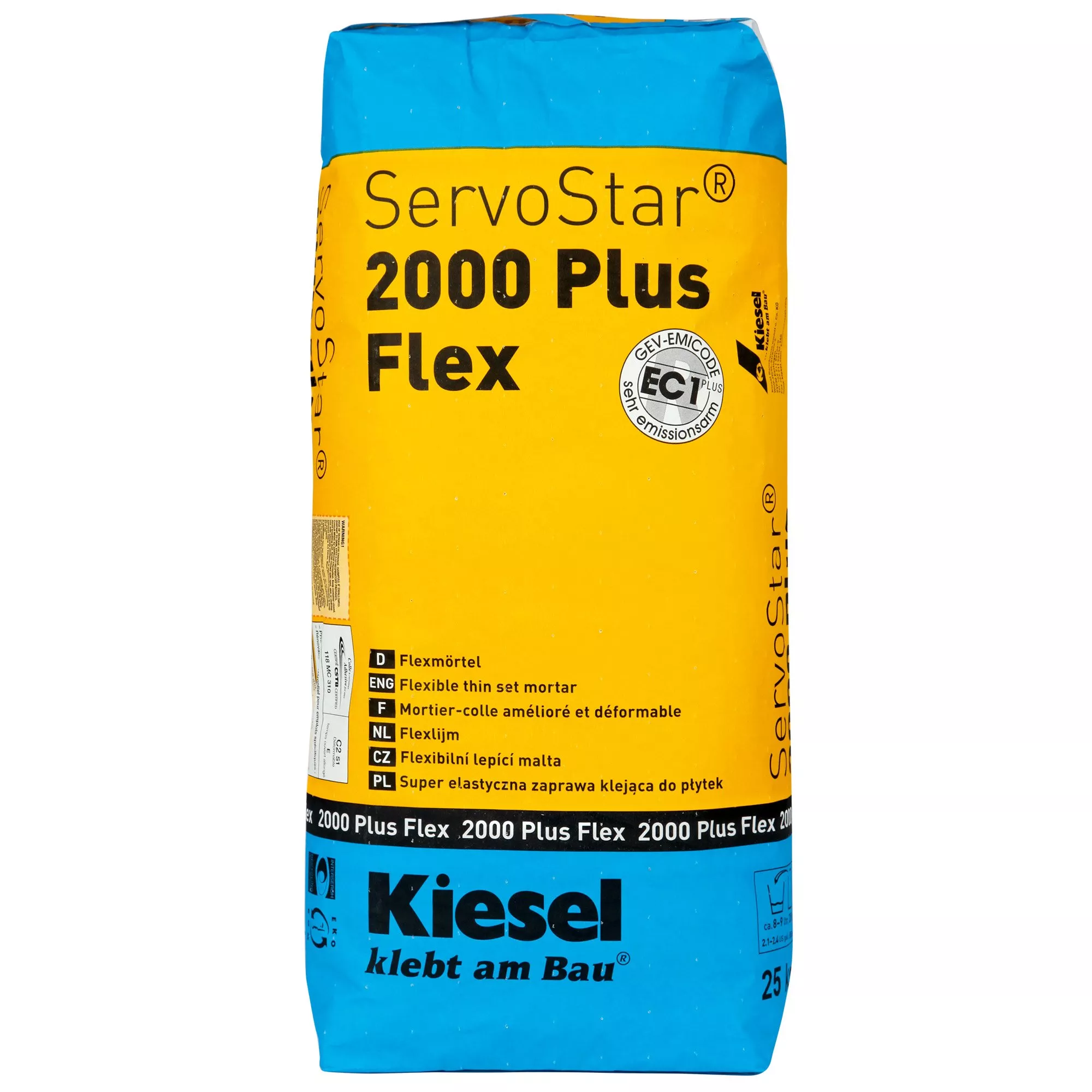 Kiesel Fliesenkleber Servostar 2000 - flexibler und kunststoffvergüteter zementärer Dünnbettmörtel (25KG) Kiesel Fliesenkleber Servostar 2000 - flexibler und kunststoffvergüteter zementärer Dünnbettmörtel (25KG)
