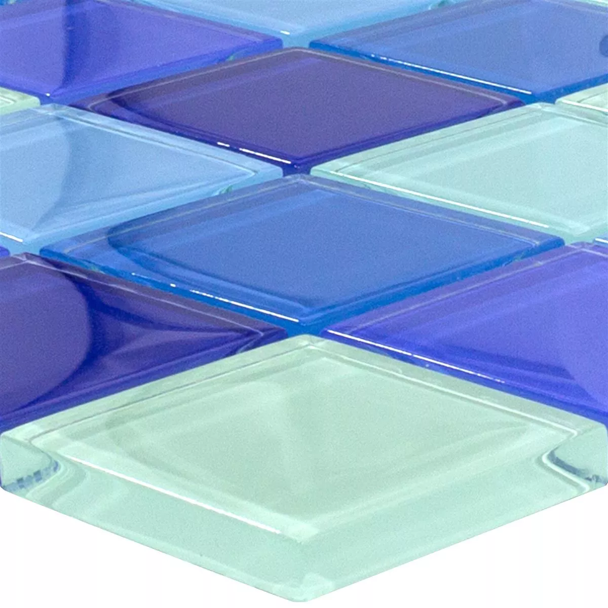 Muster von Glasmosaik Fliesen Glasgow Blau Mix