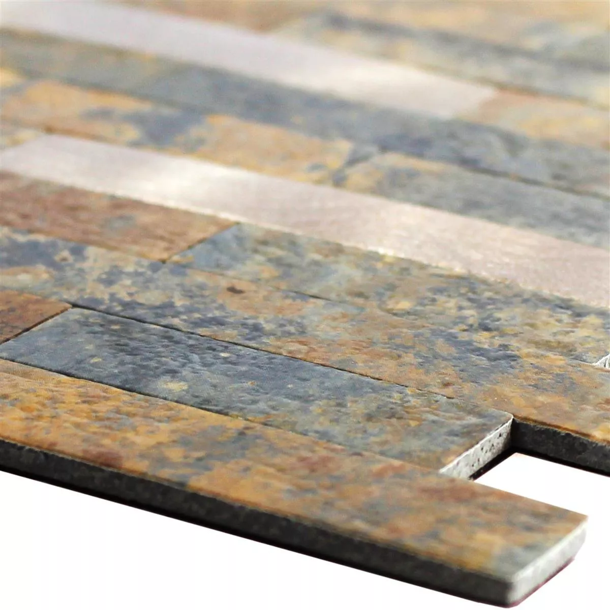 Vinyl Mosaikfliesen Maywald Selbstklebend Braun Gold