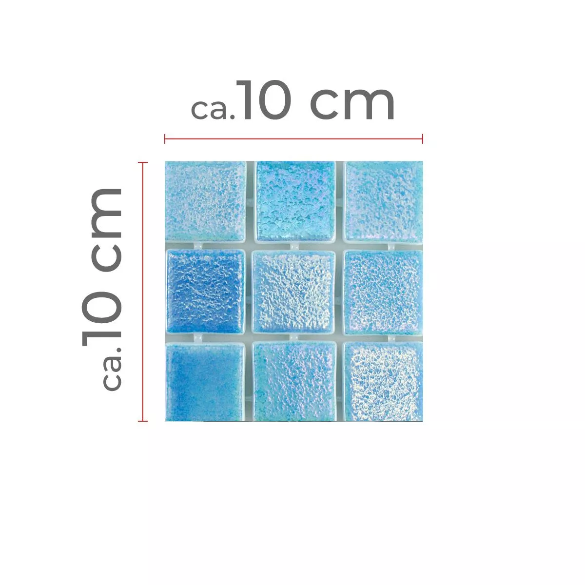 Muster von Glas Schwimmbad Pool Mosaik McNeal Hellblau 38