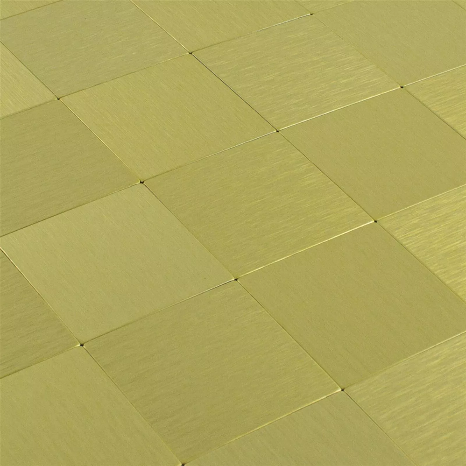 Muster von Mosaikfliesen Metall Selbstklebend Vryburg Gold Quadrat 