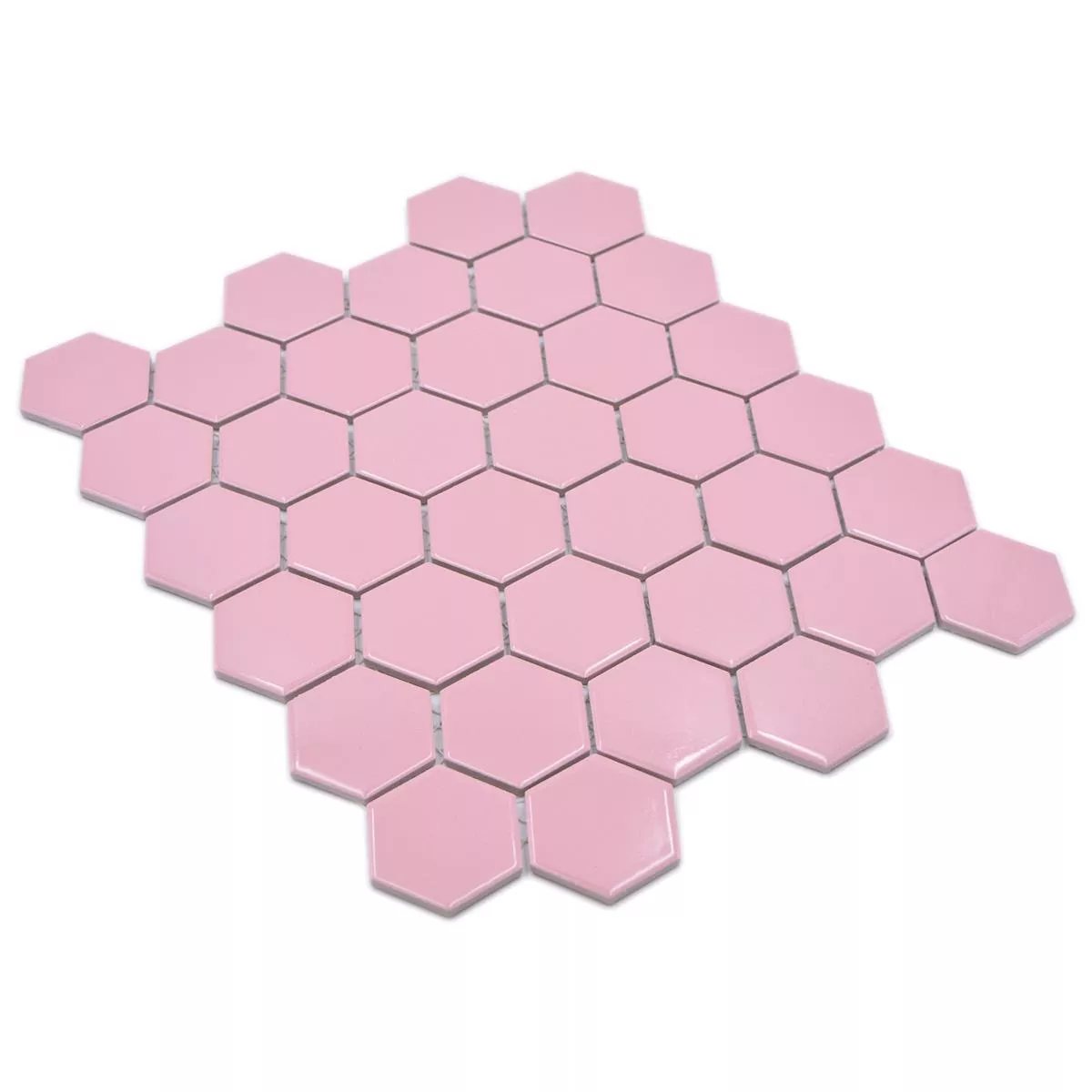 Muster von Keramikmosaik Salomon Hexagon Rosa H51