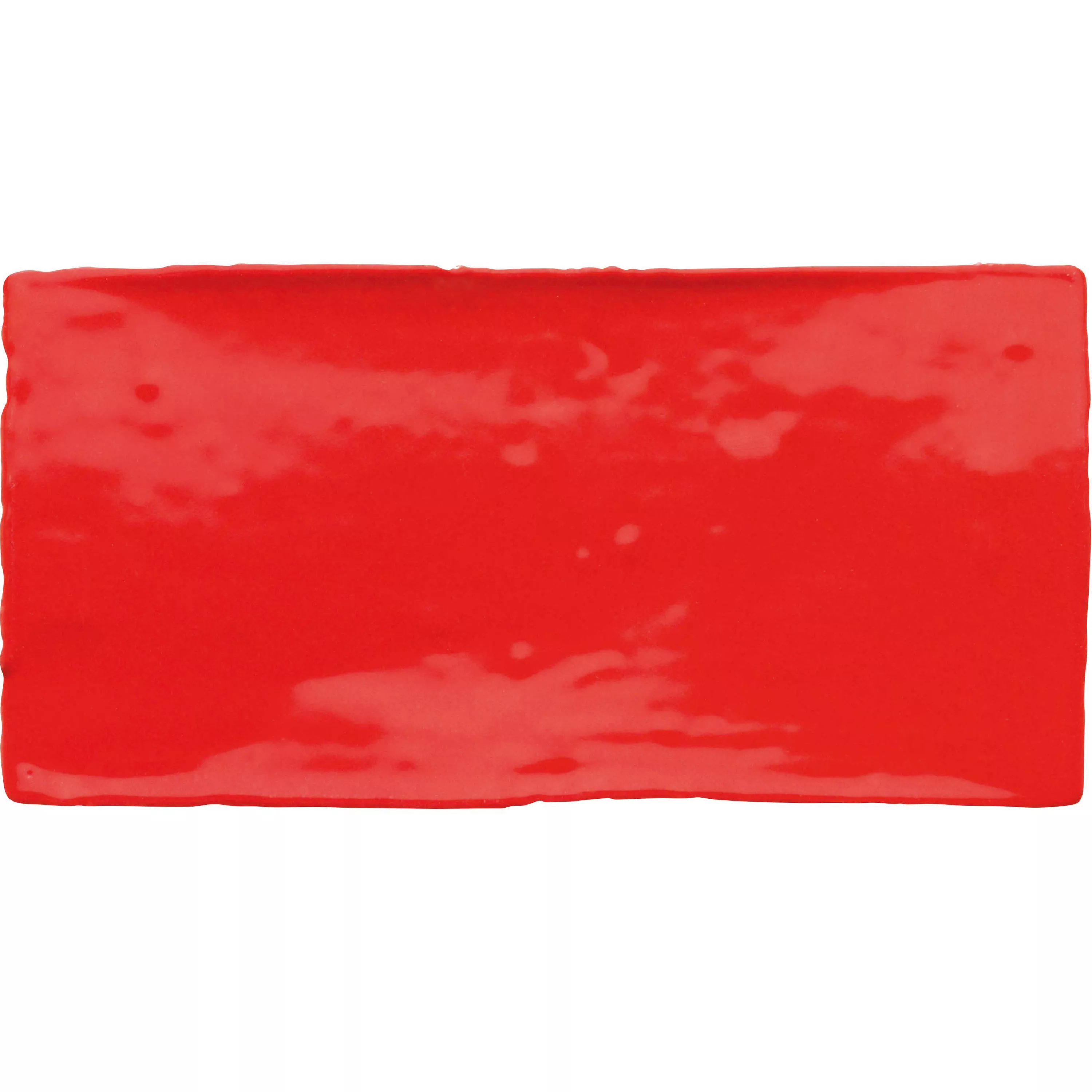 Muster Wandfliese Algier Handgemacht 7,5x15cm Rot