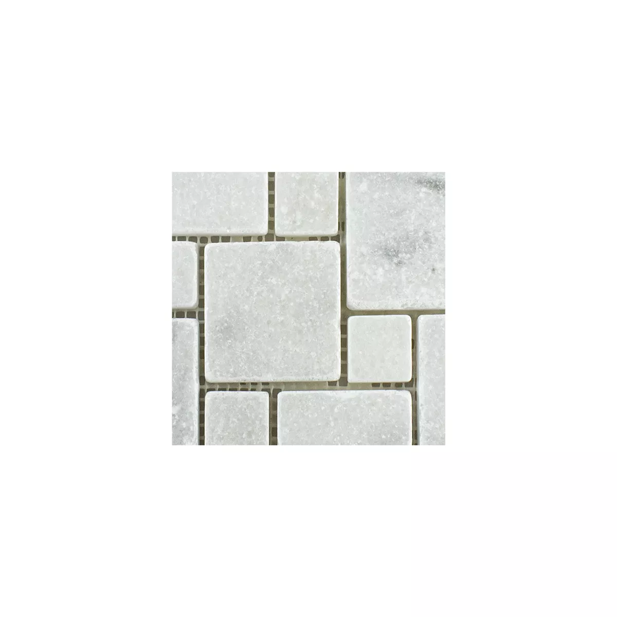 Muster von Naturstein Marmor Mosaikfliesen Kilkenny Weiß