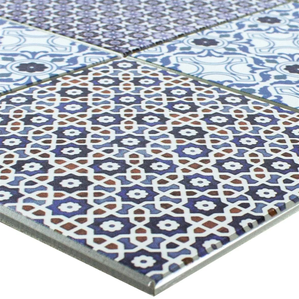 Muster von Vinyl Mosaik Fliesen Selbstklebend Poznan Blau
