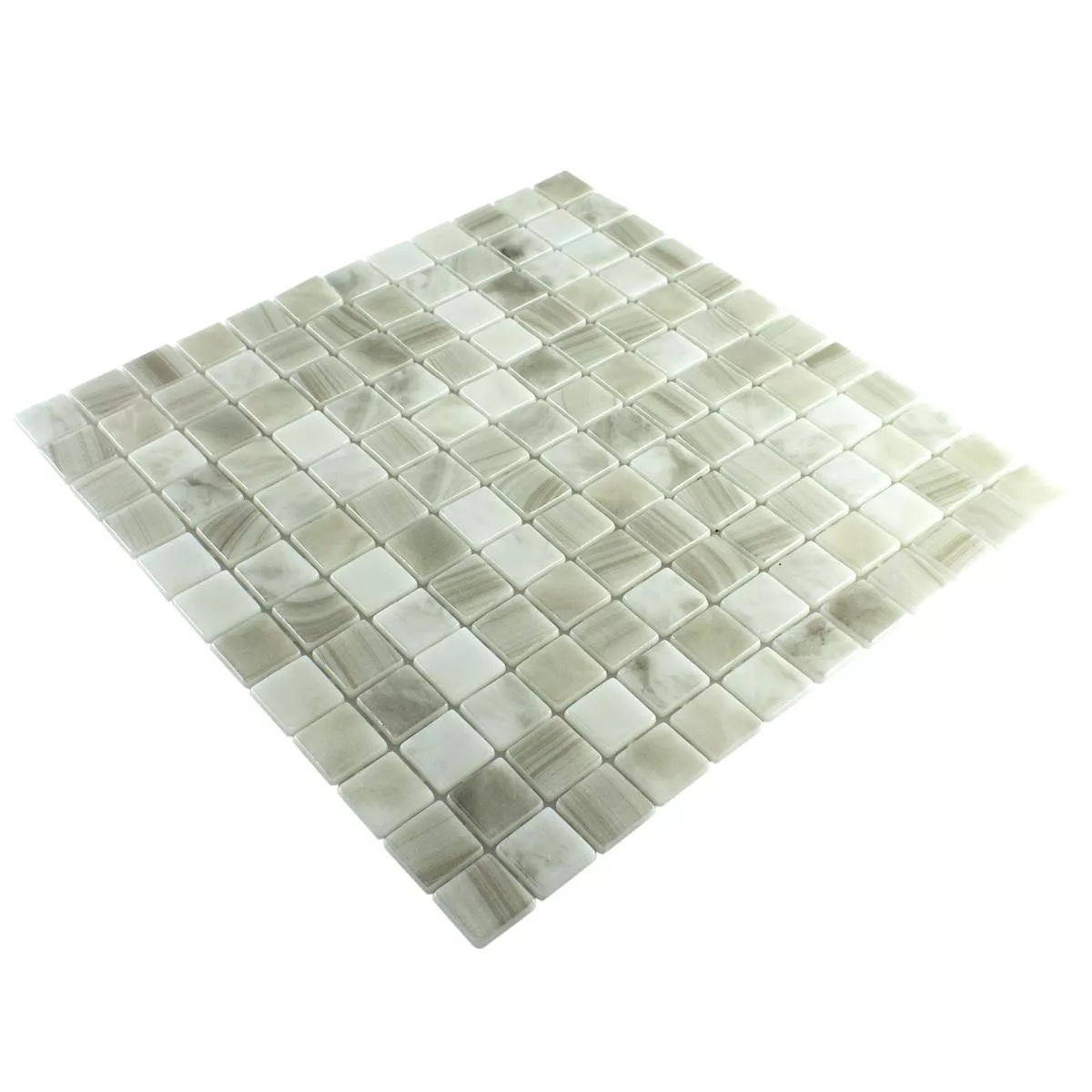 Glas Schwimmbad Mosaik Baltic Beige 25x25mm