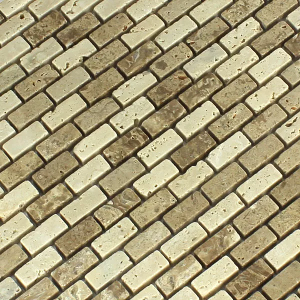 Muster von Mosaikfliesen Travertino Gironde Noce