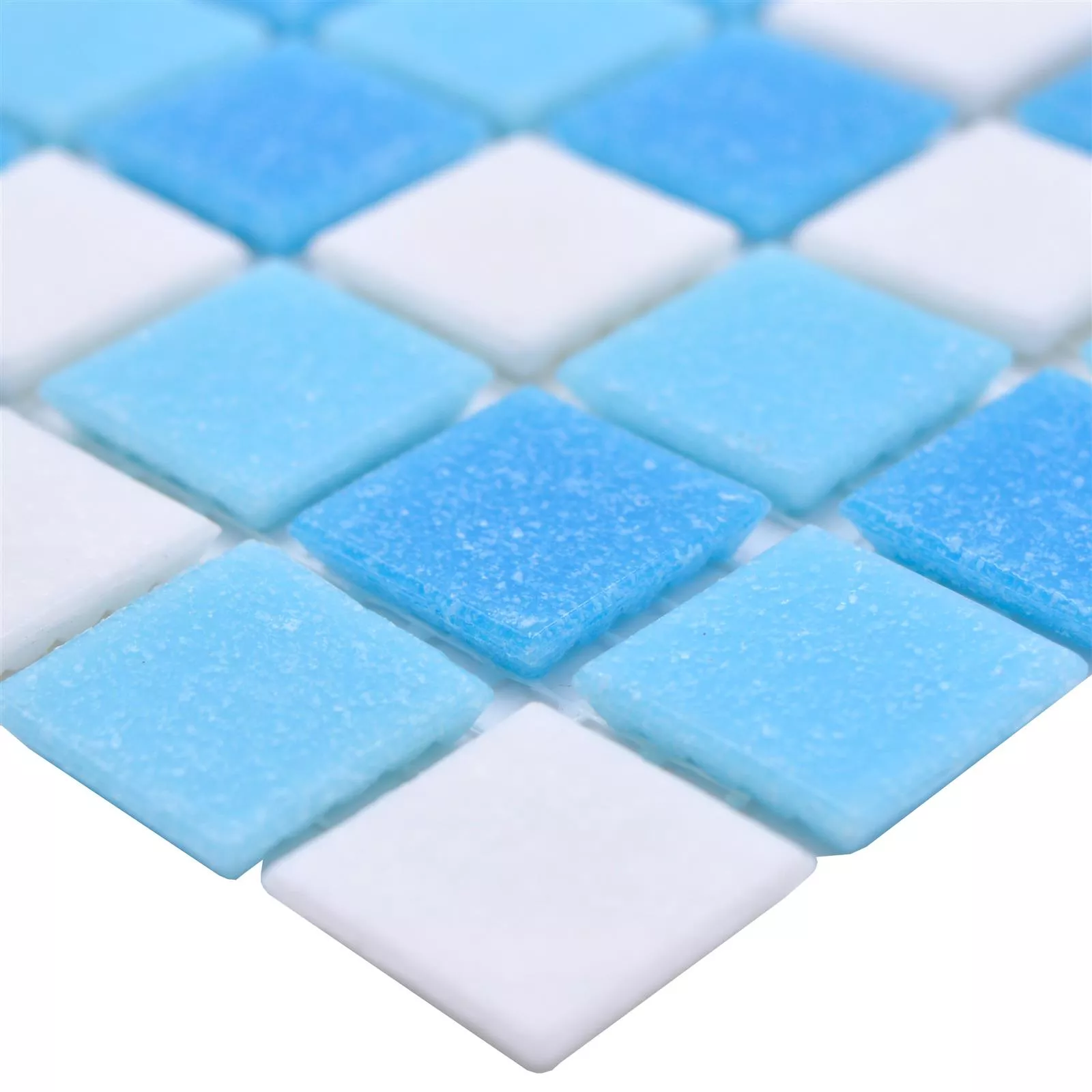 Muster von Schwimmbad Pool Mosaik North Sea Weiß Blau Mix