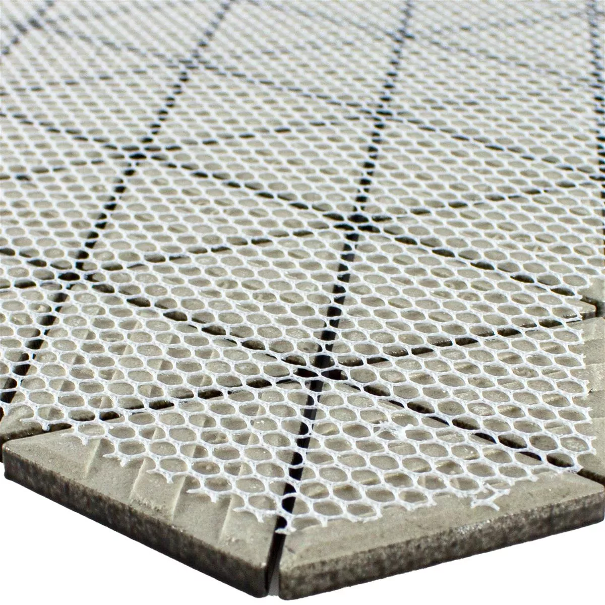 Muster von Keramik Mosaik Fliesen Arvada Dreieck Weiß Glänzend