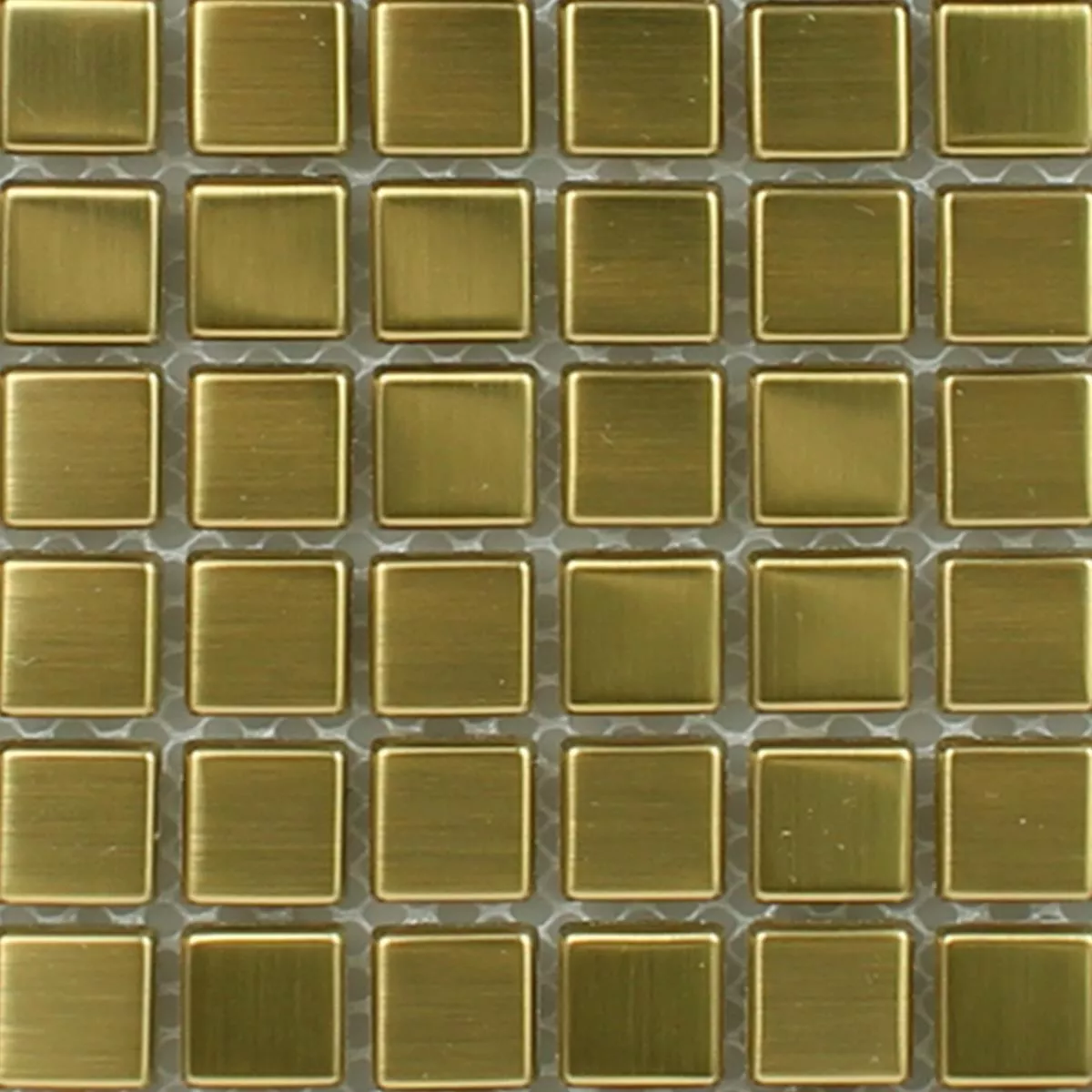 Muster von Mosaikfliesen Edelstahl Metall Baikal Gold