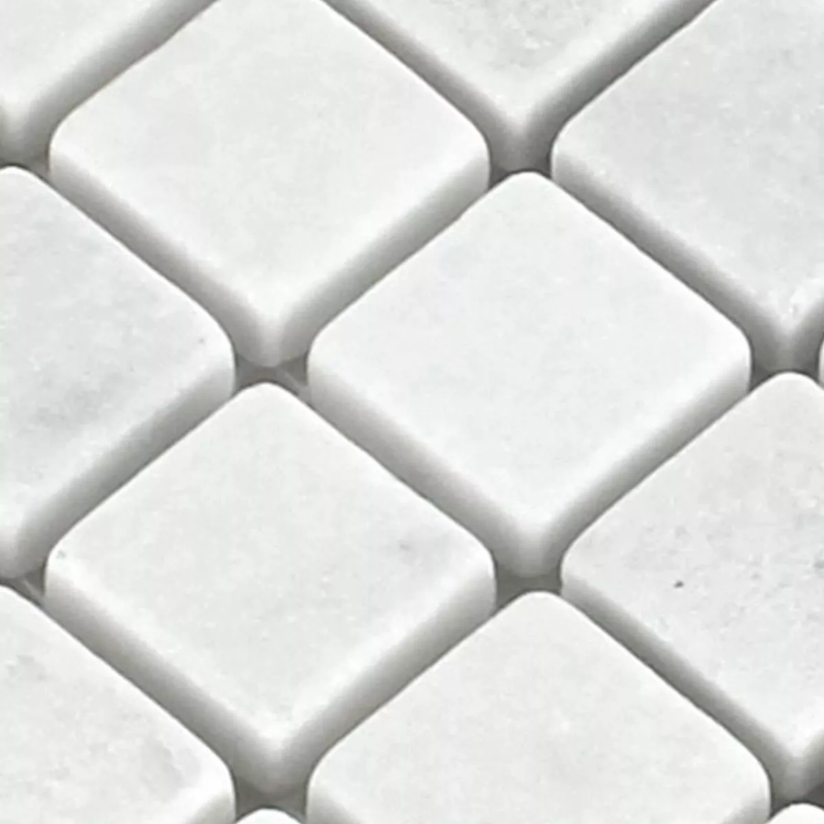 Muster von Mosaikfliesen Marmor Treviso Weiss