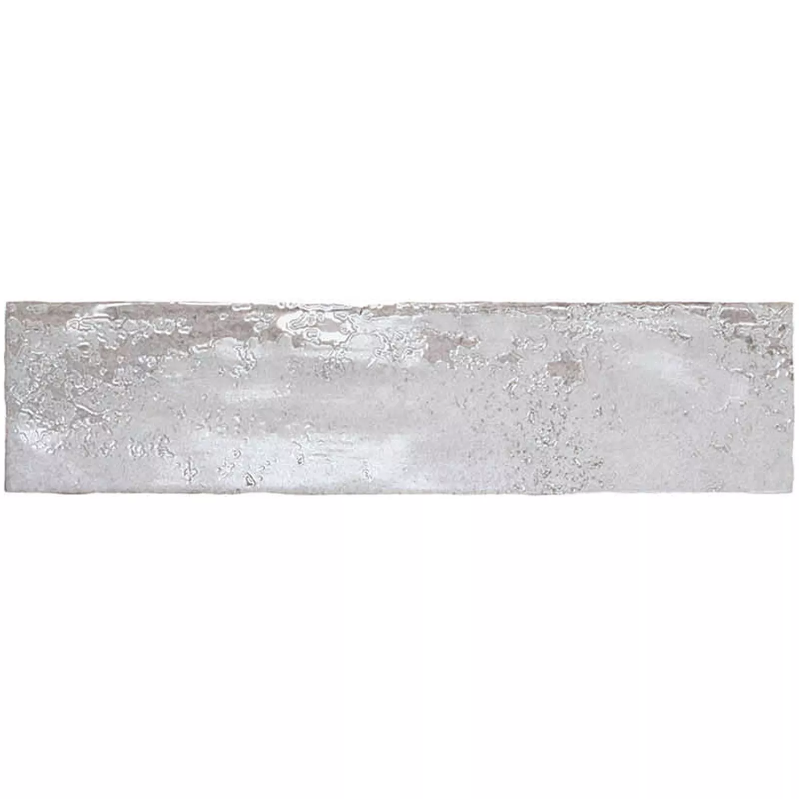 Muster Wandfliesen Wilhelmsburg Gewellt 7,5x30cm Silber