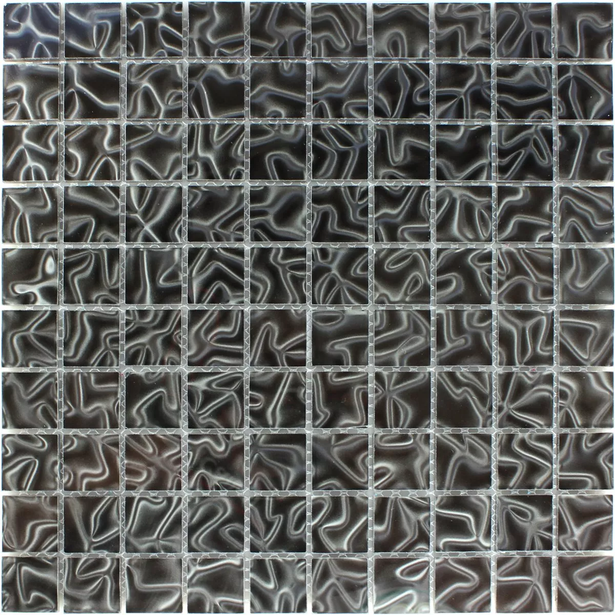 Muster von Mosaikfliesen Glas Calypso Schwarz