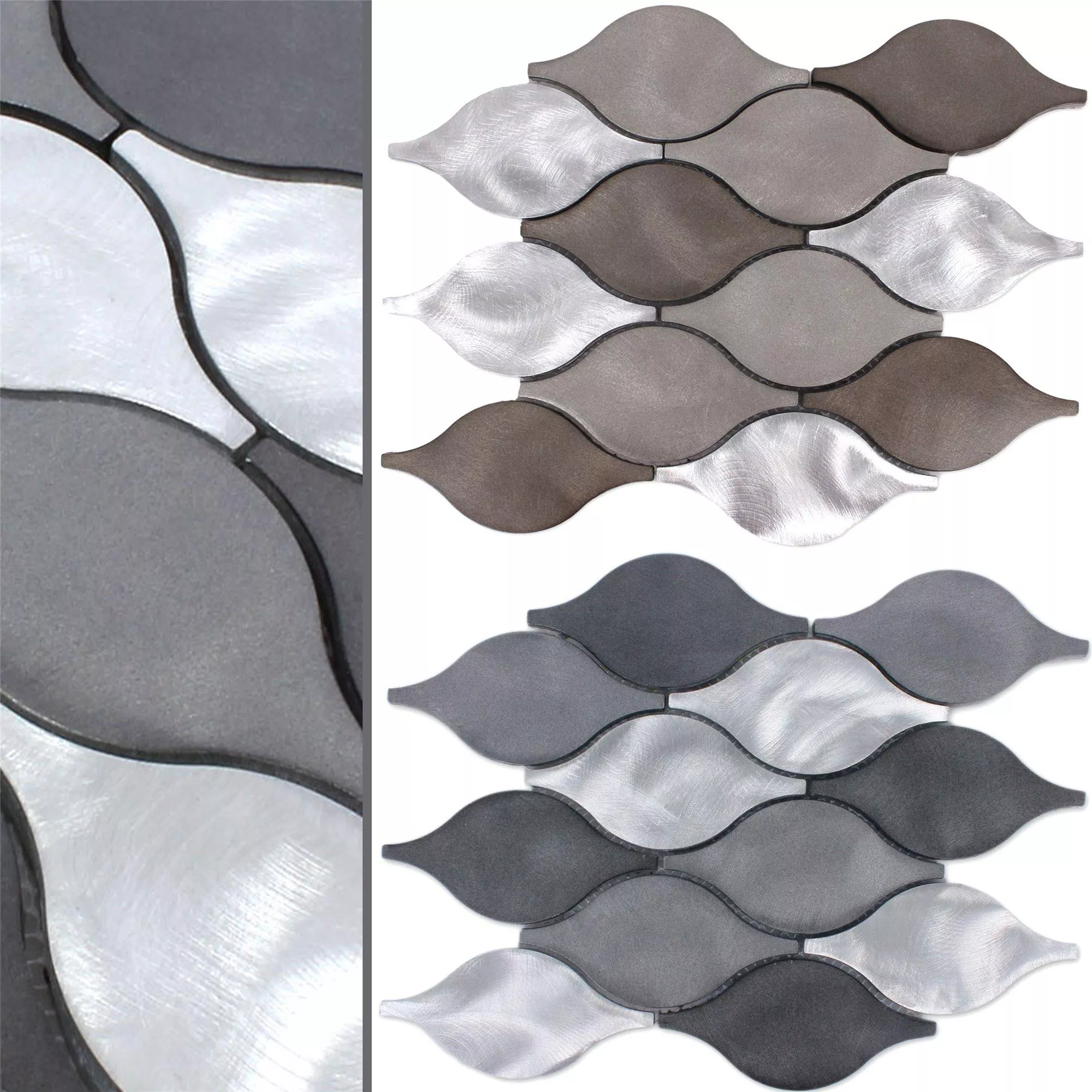 Muster von Mosaikfliesen Aluminium Beverly