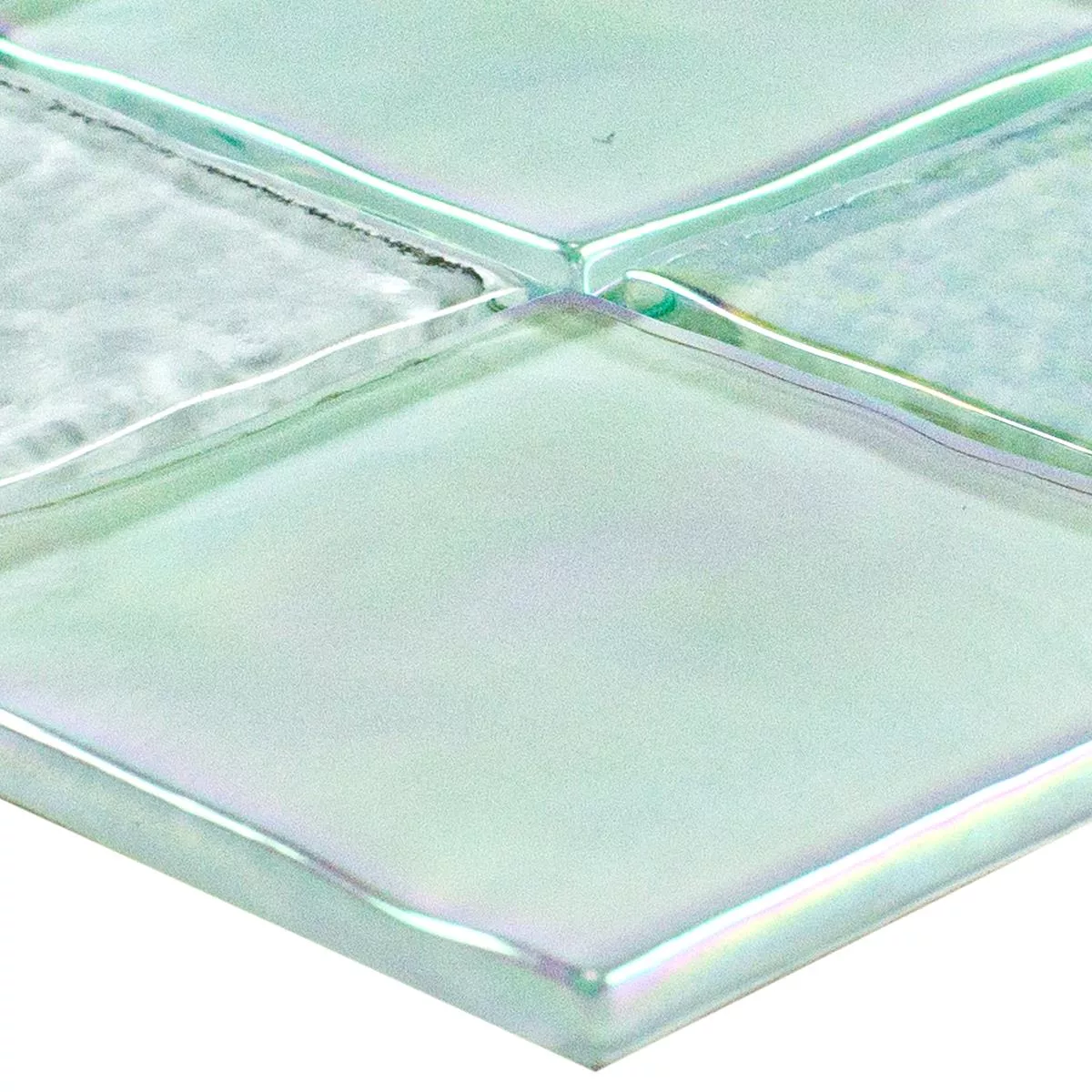 Muster von Glasmosaik Fliesen Perlmutt Effekt Darwin Weiß
