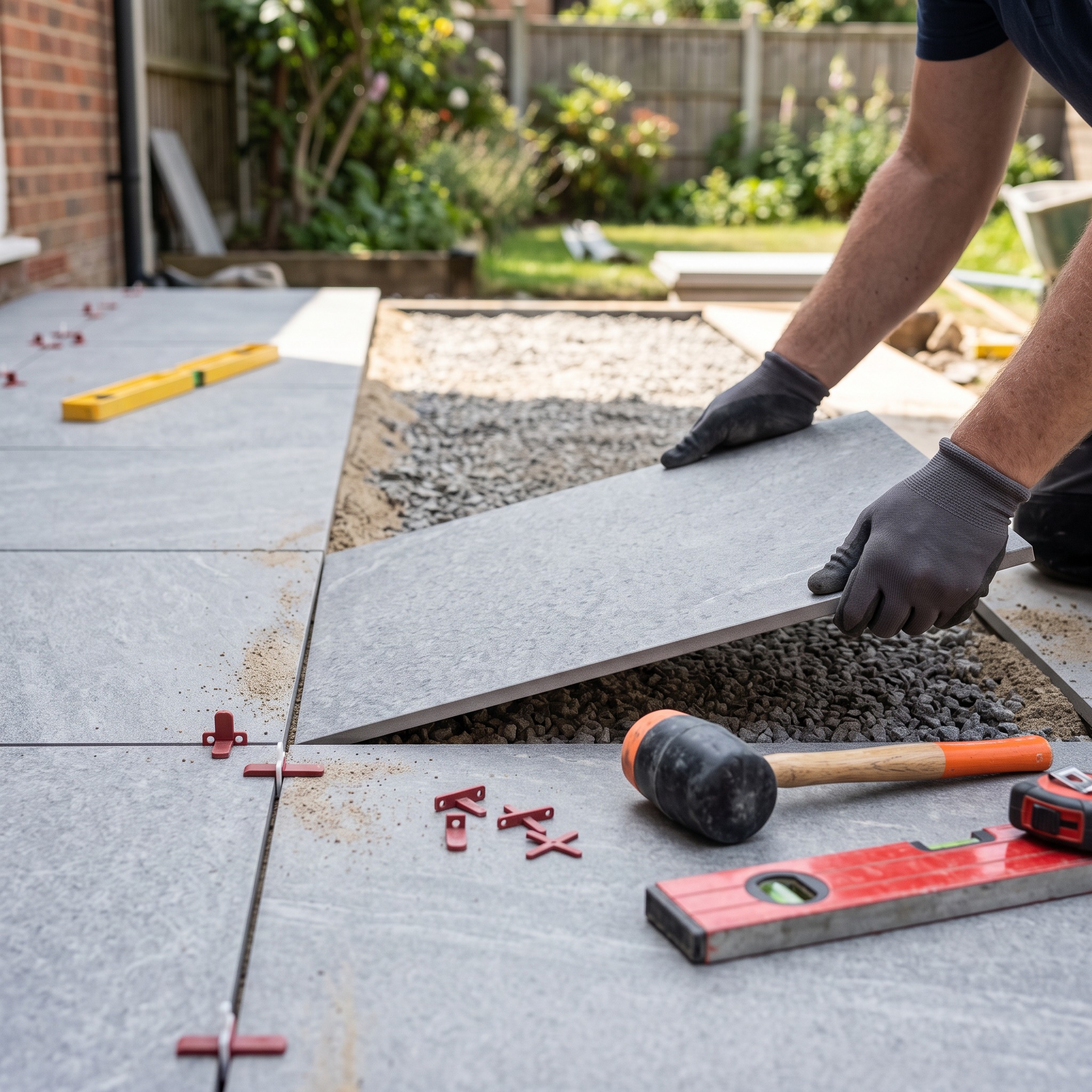 Terrassenplatten verlegen – Schritt für Schritt