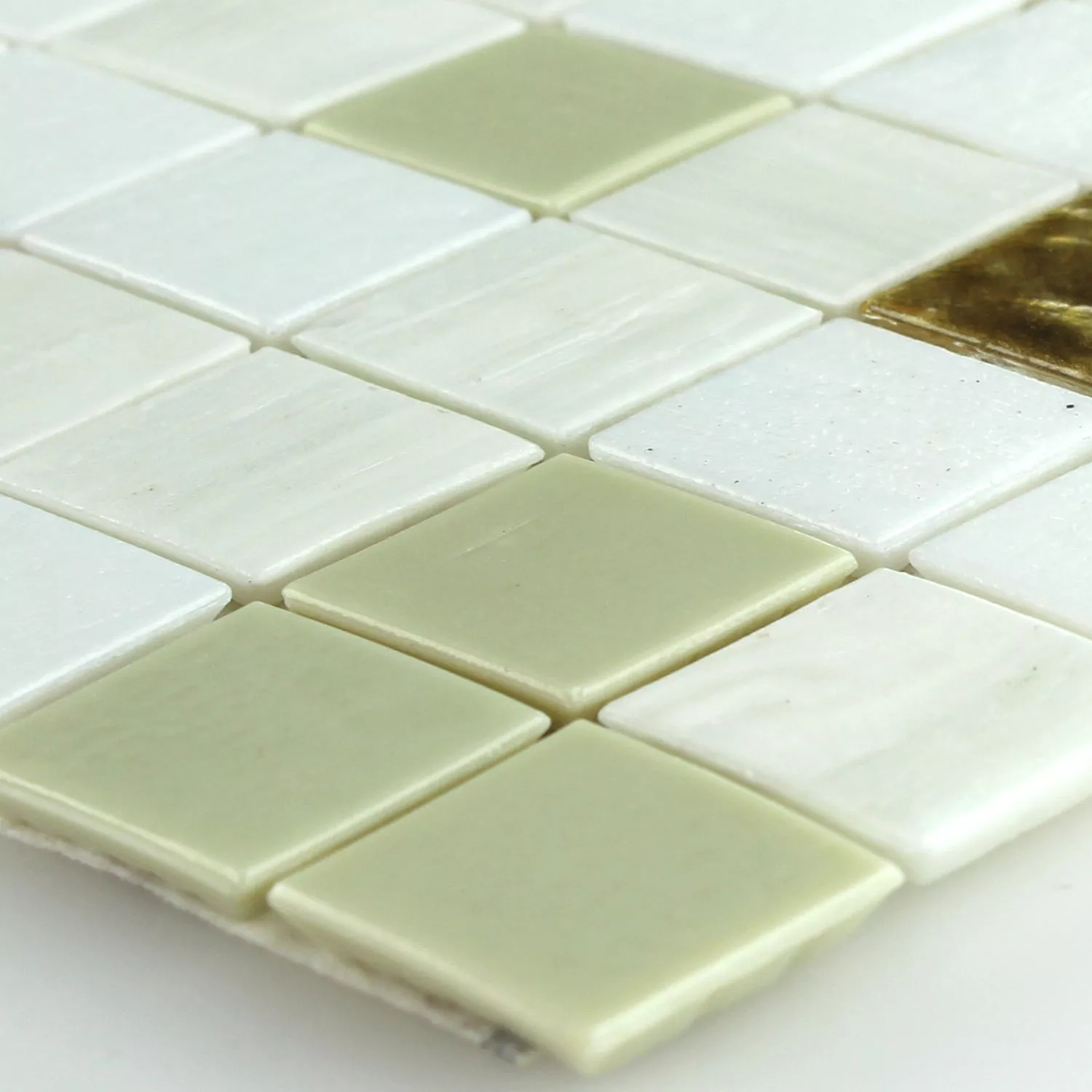Mosaikfliesen Trend-Vi Recycling Glas Creamy