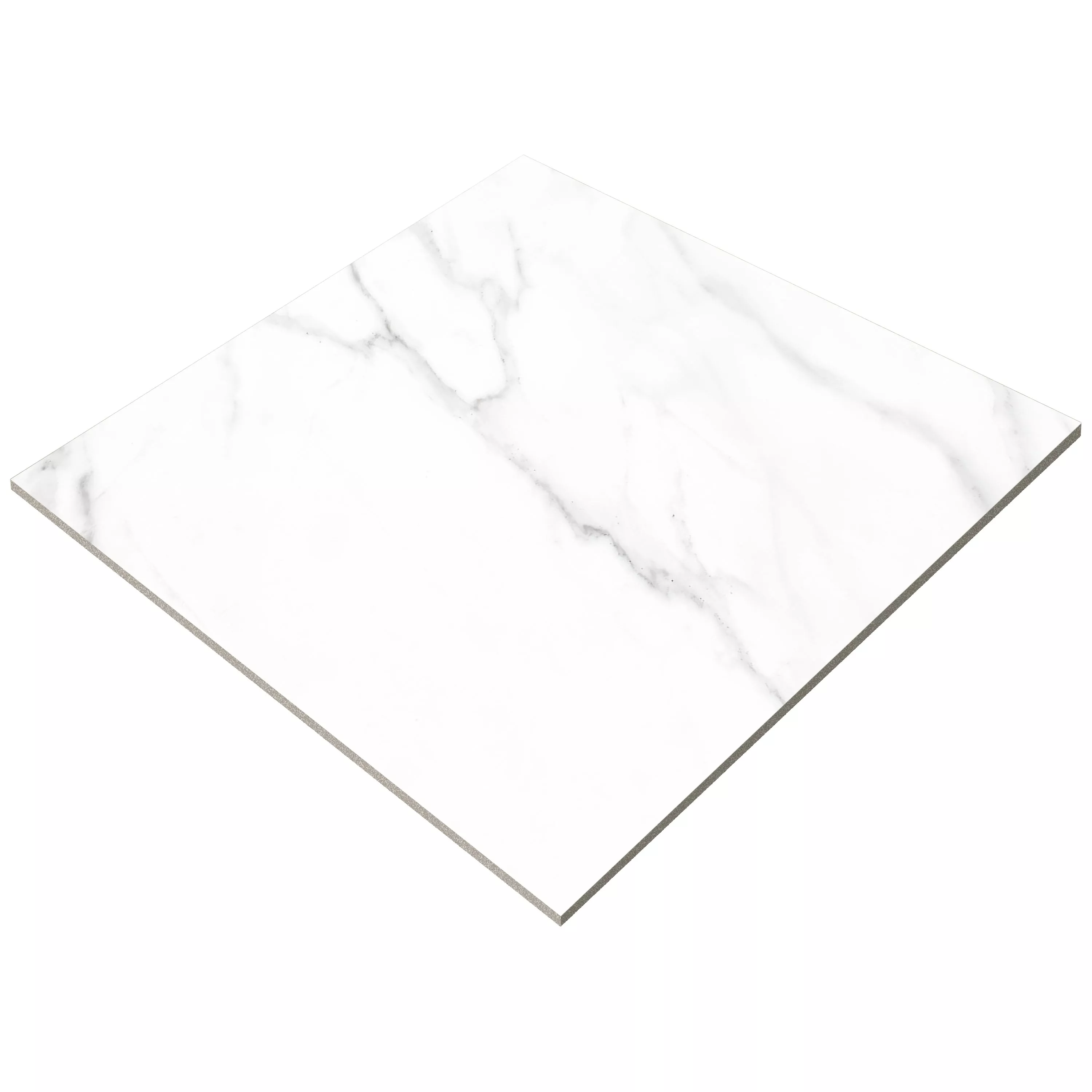 Bodenfliesen Arcadia Marmoroptik Poliert Weiß 60x60cm