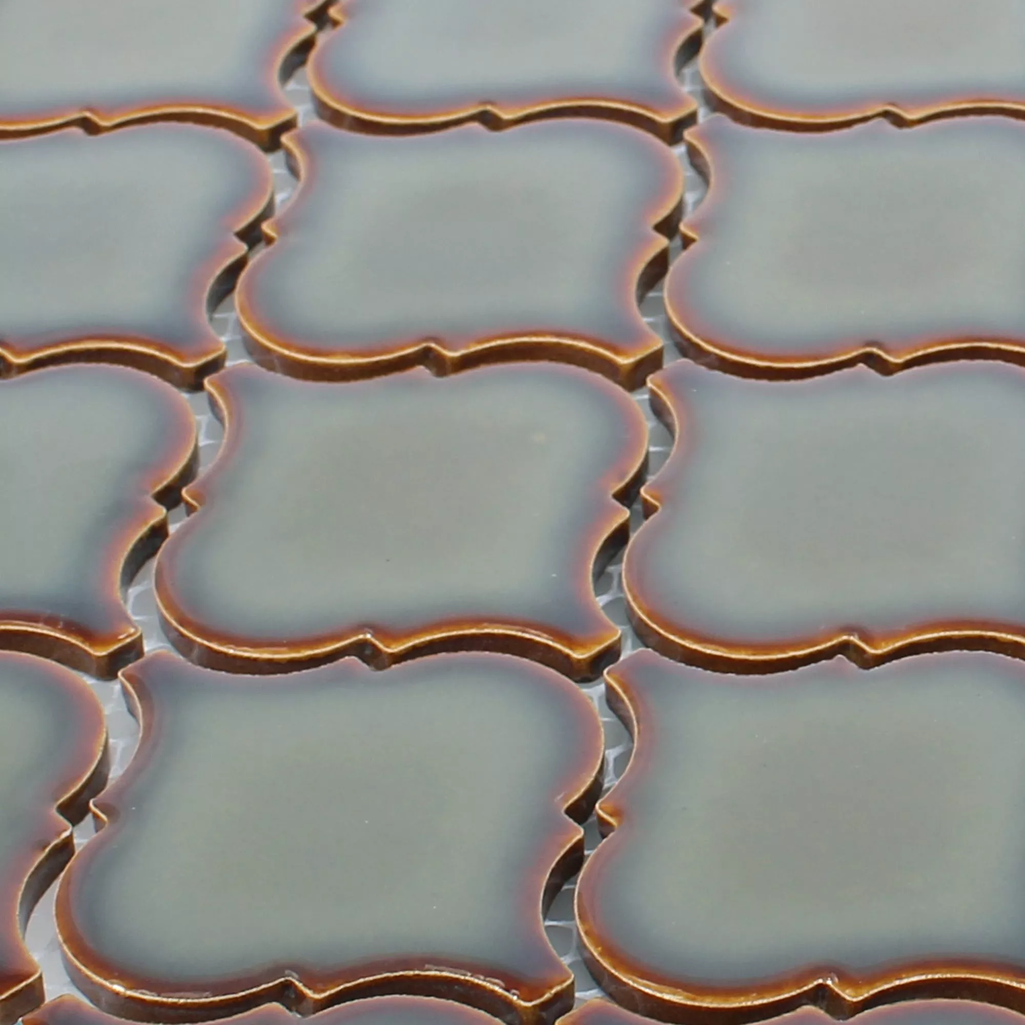 Muster von Keramik Mosaikfliesen Trier Florentiner Grün