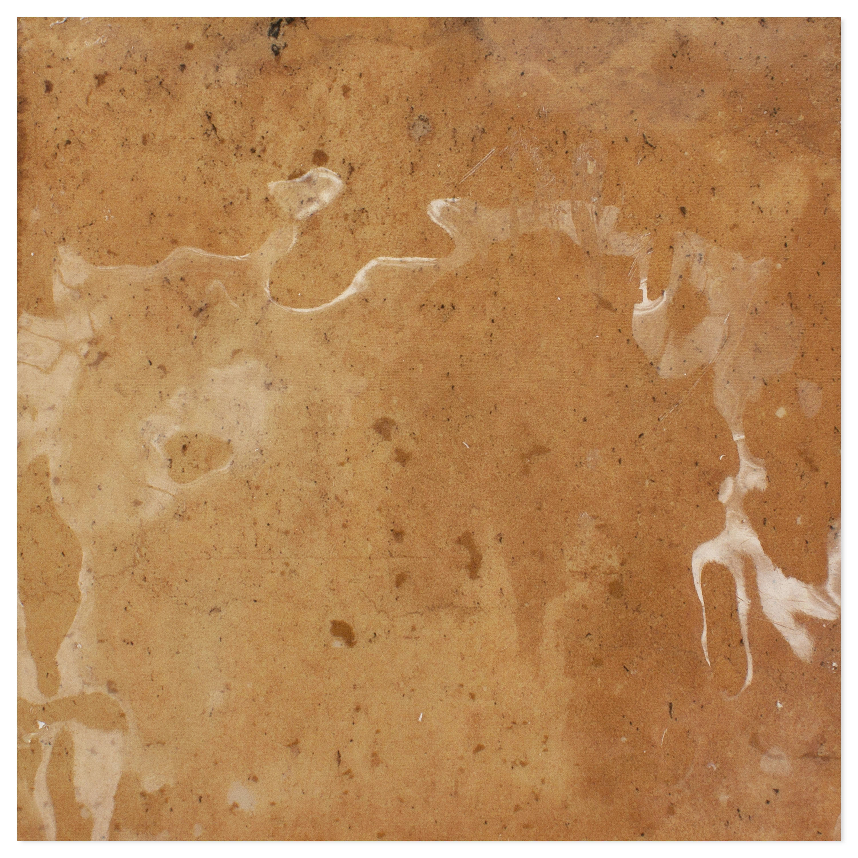 Wandfliesen Kiowa Glänzend Gewellt Ocker 15x15cm