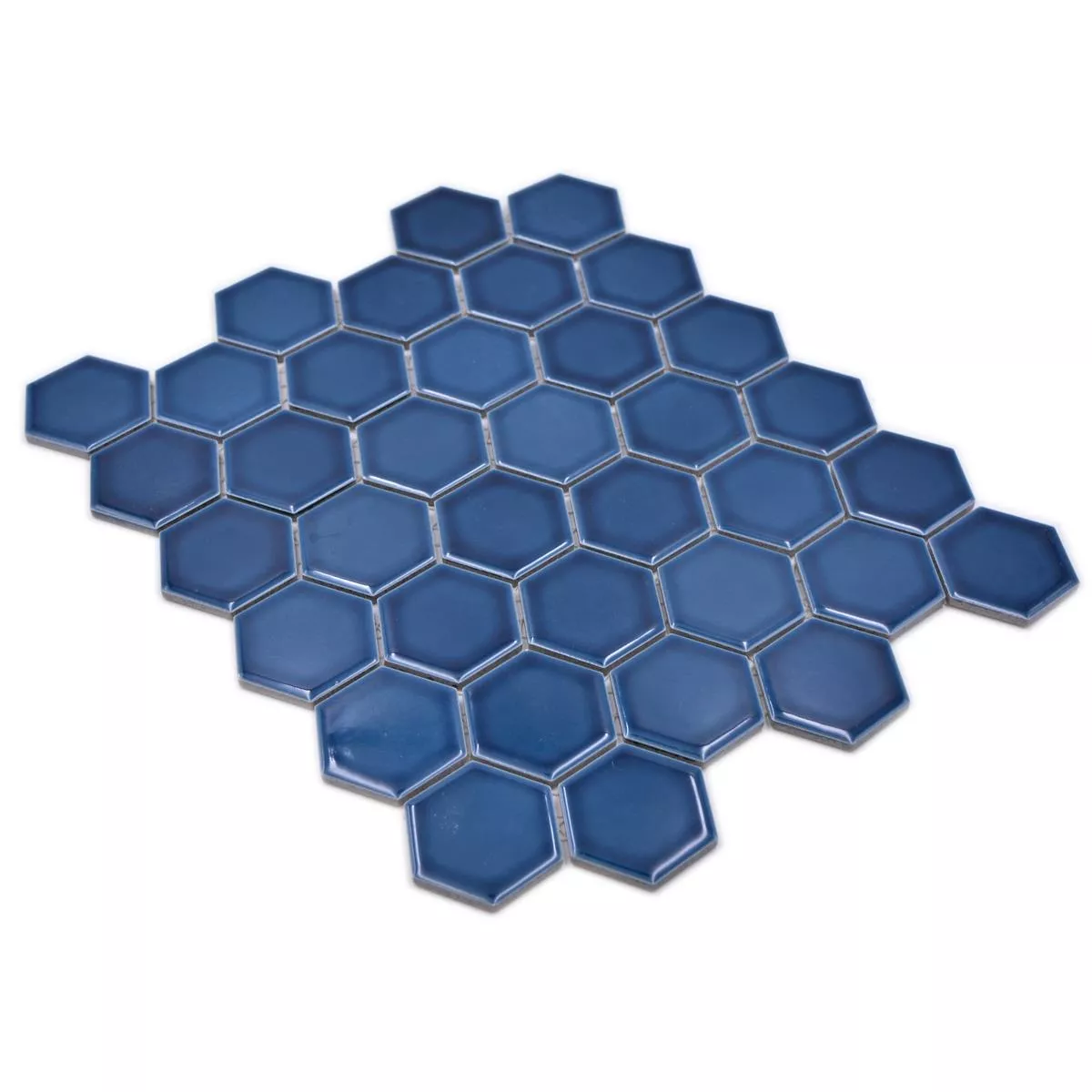 Keramikmosaik Salomon Hexagon Blau Grün H51
