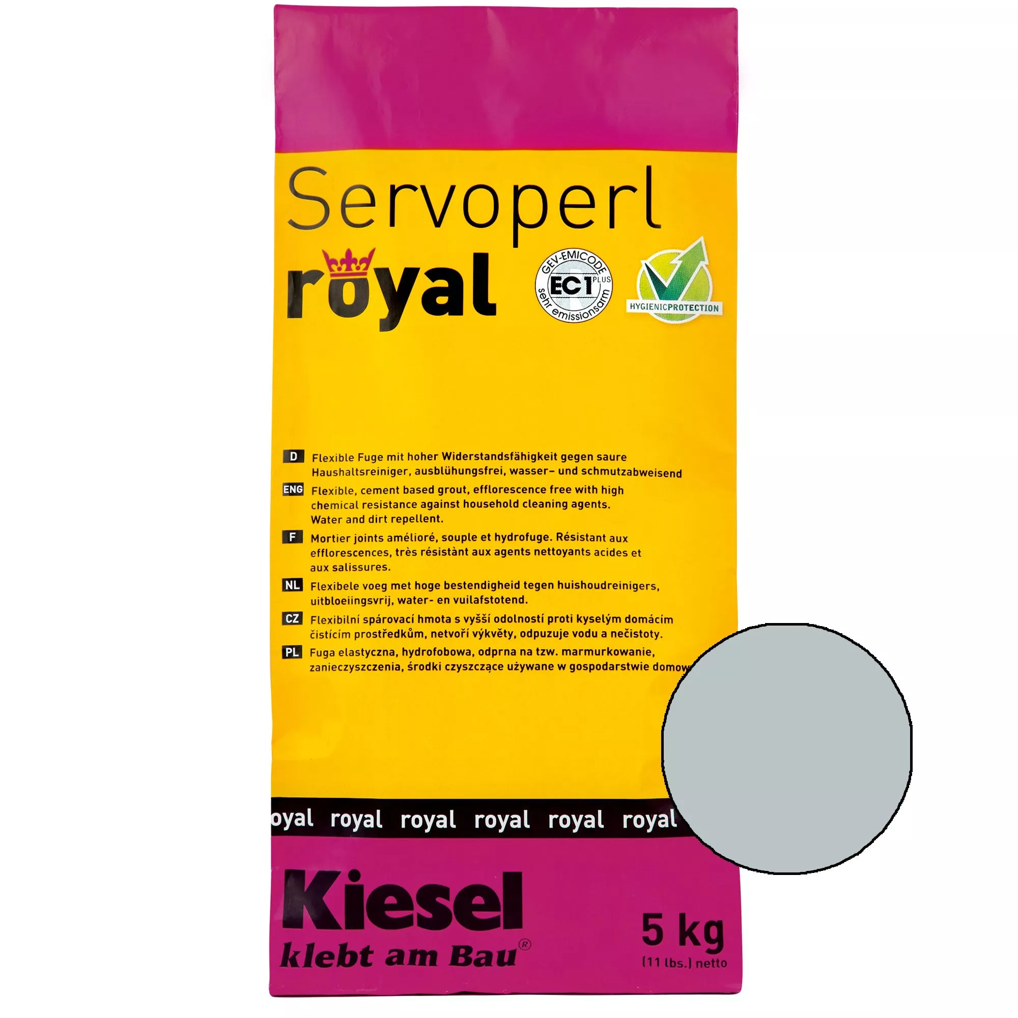 Kiesel Servoperl royal - Flexible, wasser- und schmutzabweisende Fuge (5KG Manhatten)